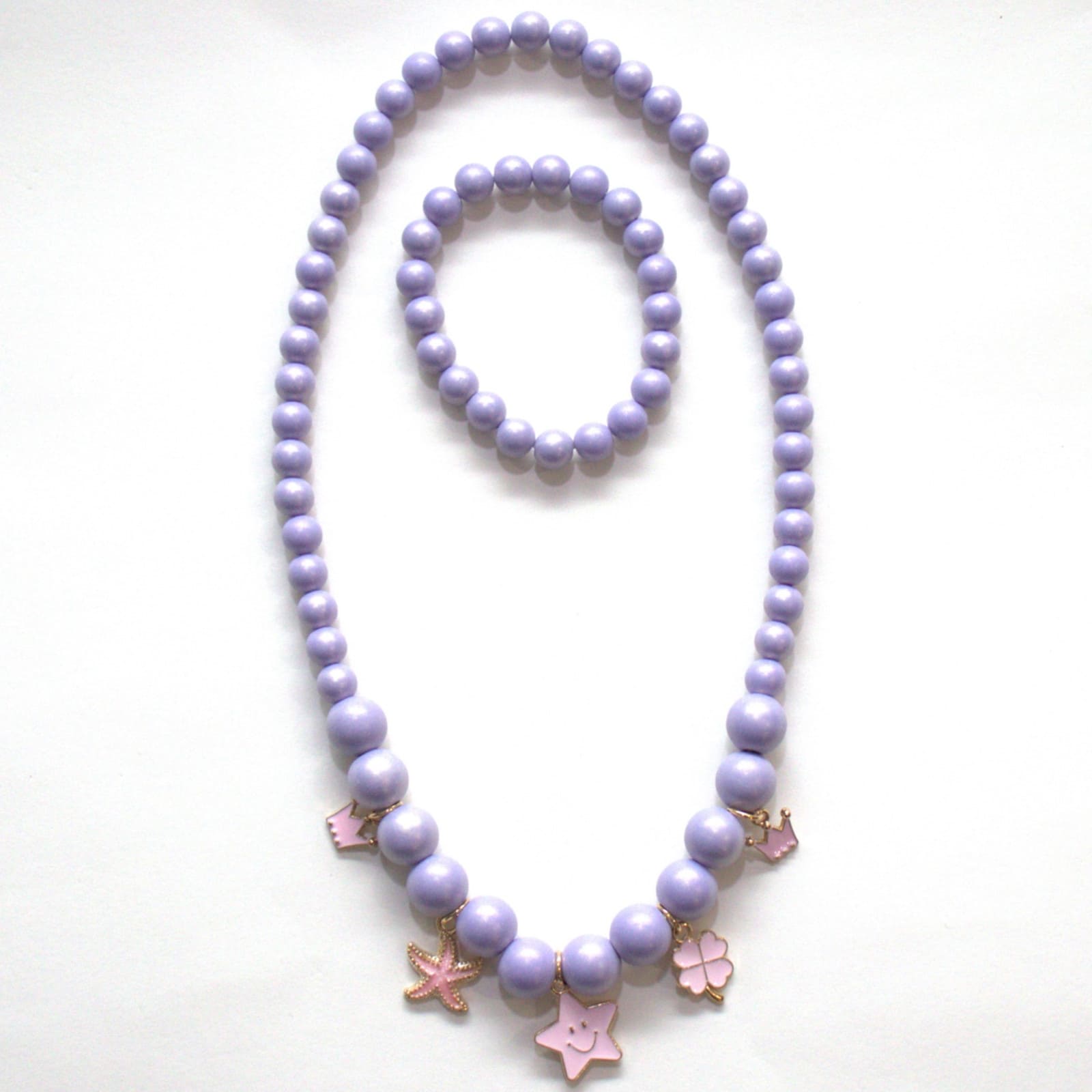 YUKO.B Halskette und Armband Mila lila