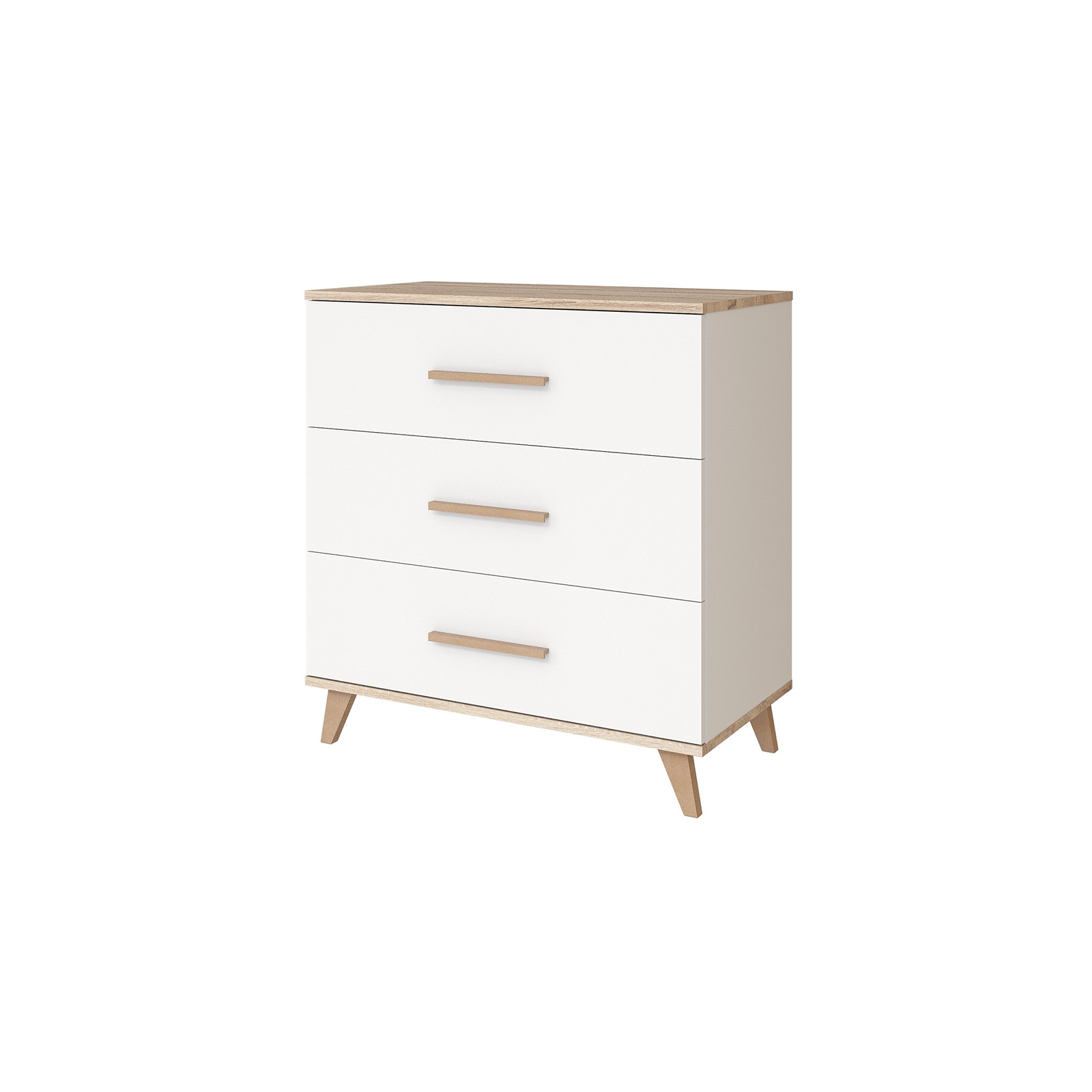 BISAL Kommode mit Wickelansatz Flip White-Oak
