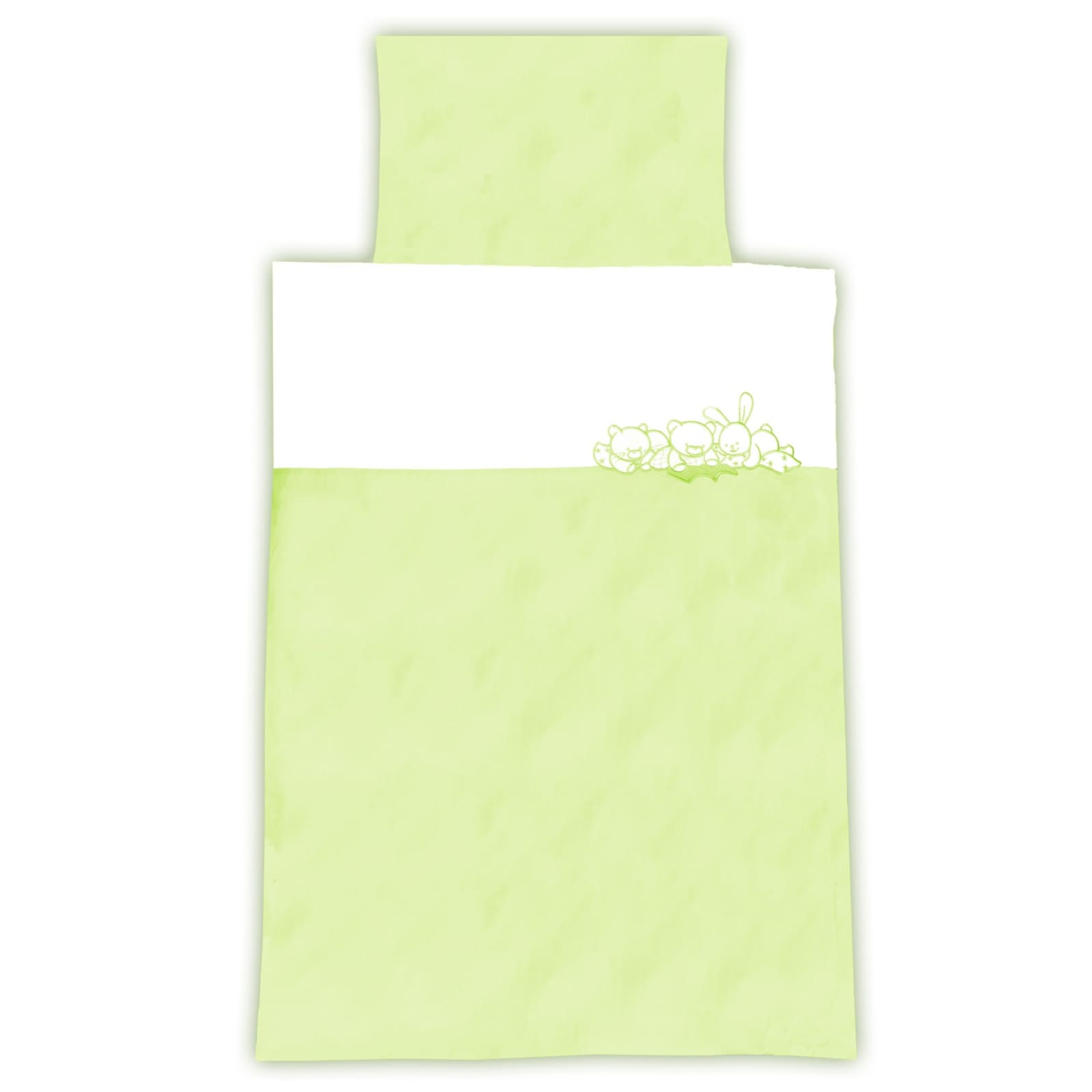 KULI-MULI Bettwäscheset Lyocell Petits Animaux grün 100 x 135 cm