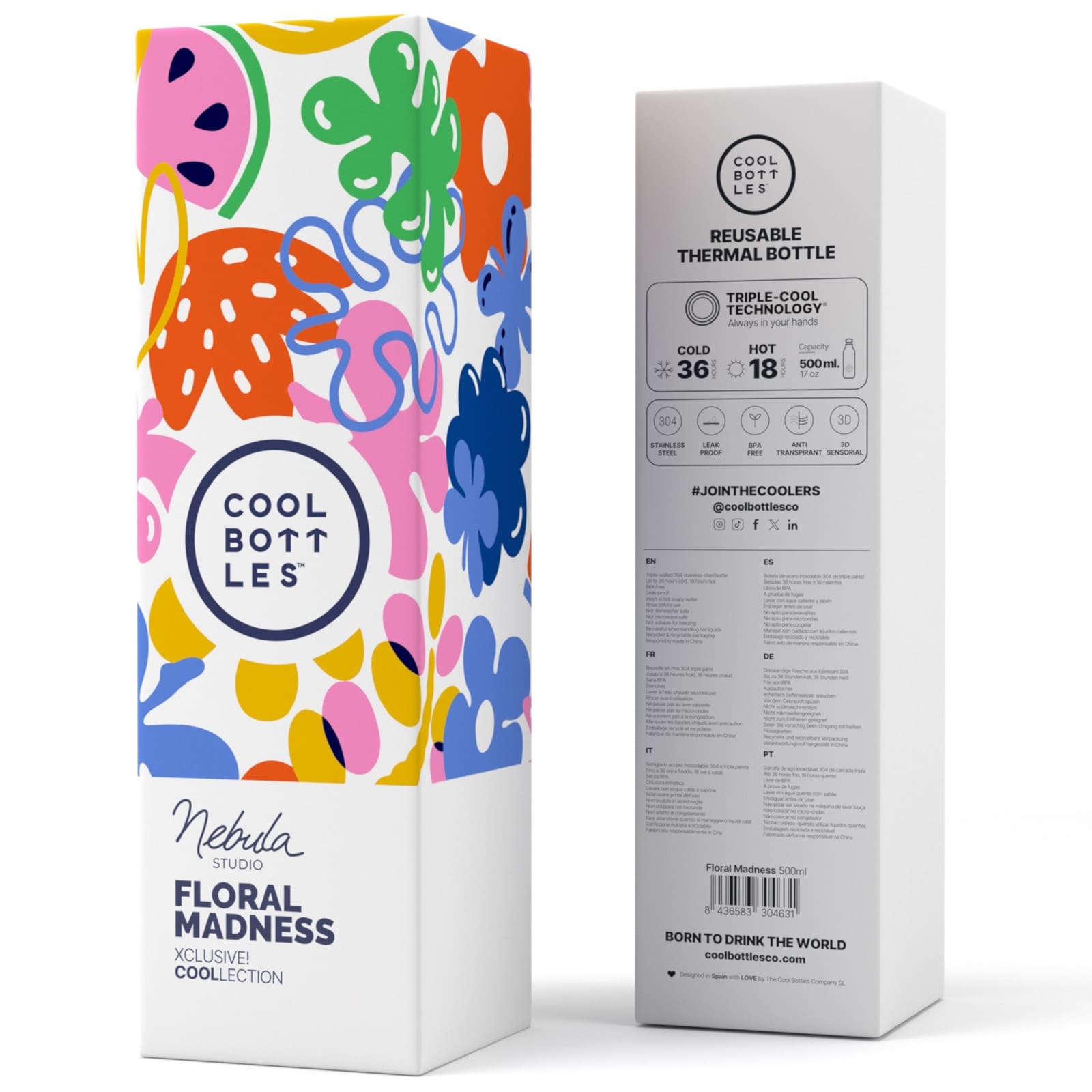 COOL BOTTLES Isolierflasche The Bottle Floral Madness 500ml