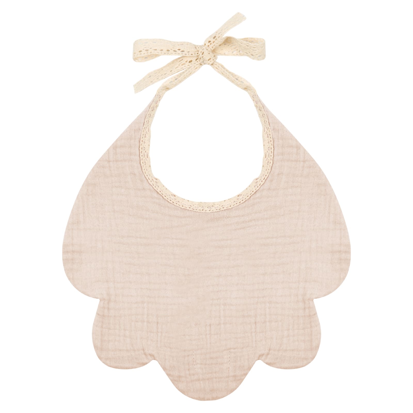 LIL'THINGS Bavoir pour bébé en mousseline nature