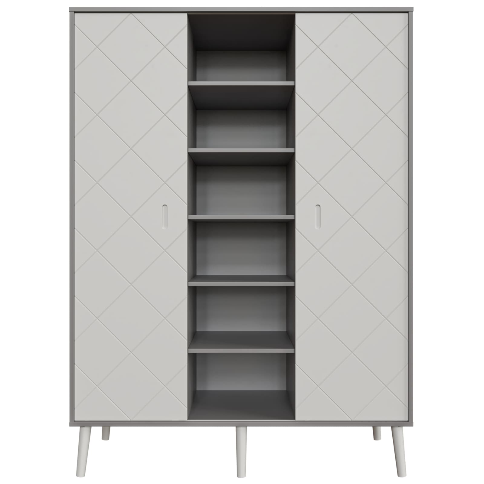 BISAL Peak Schrank XL grau-weiss