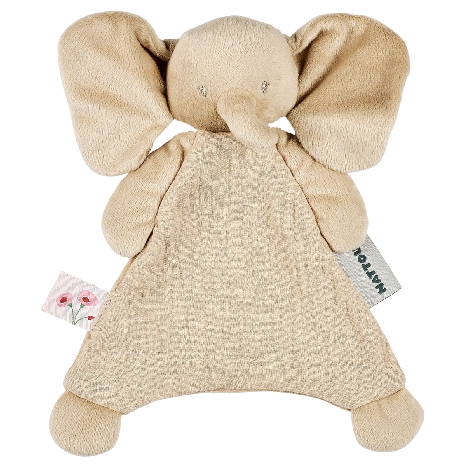 NATTOU FanFan Kuscheltuch klein Elefant sand
