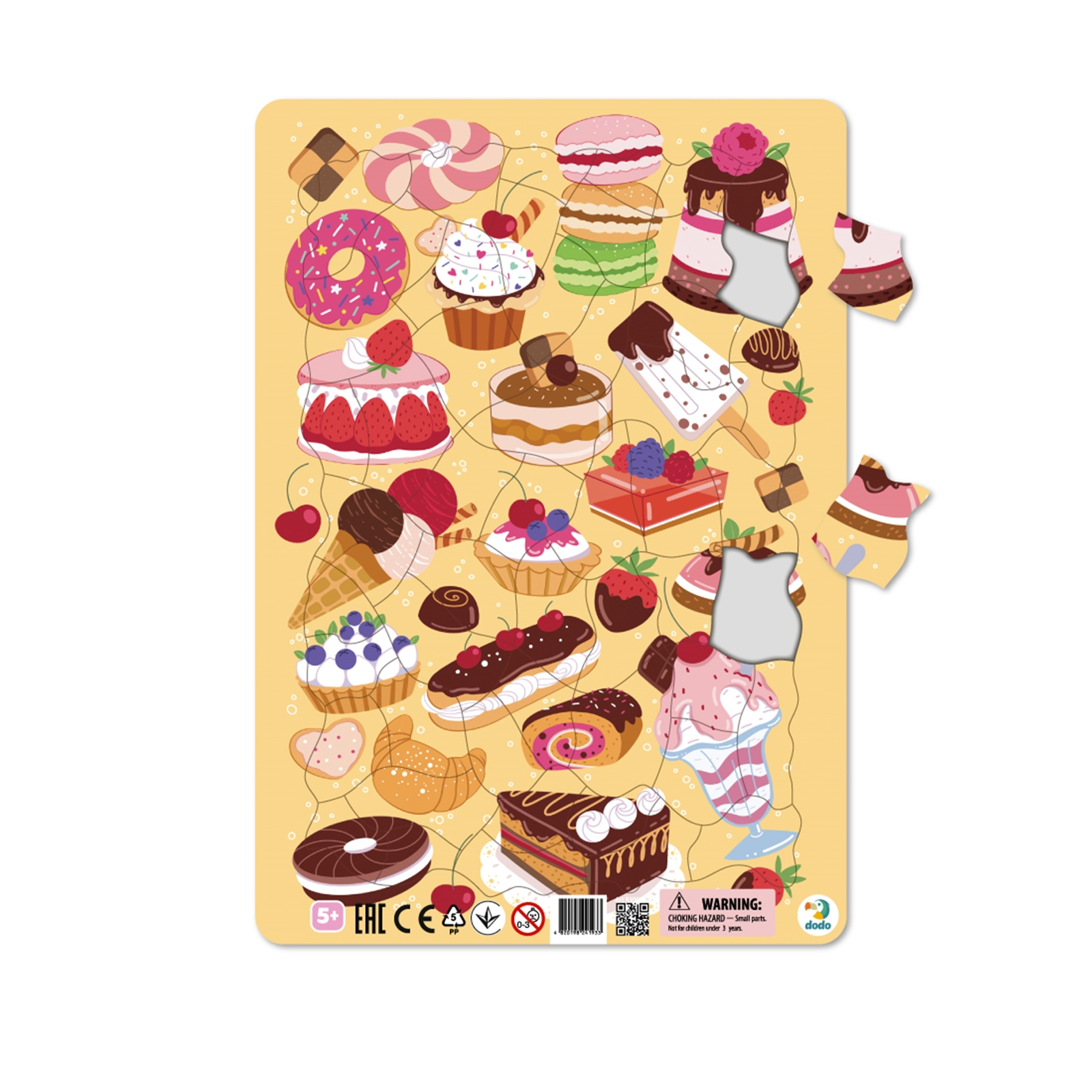 DODO Rahmenpuzzle Süssigkeiten 53 Teile, 5J+