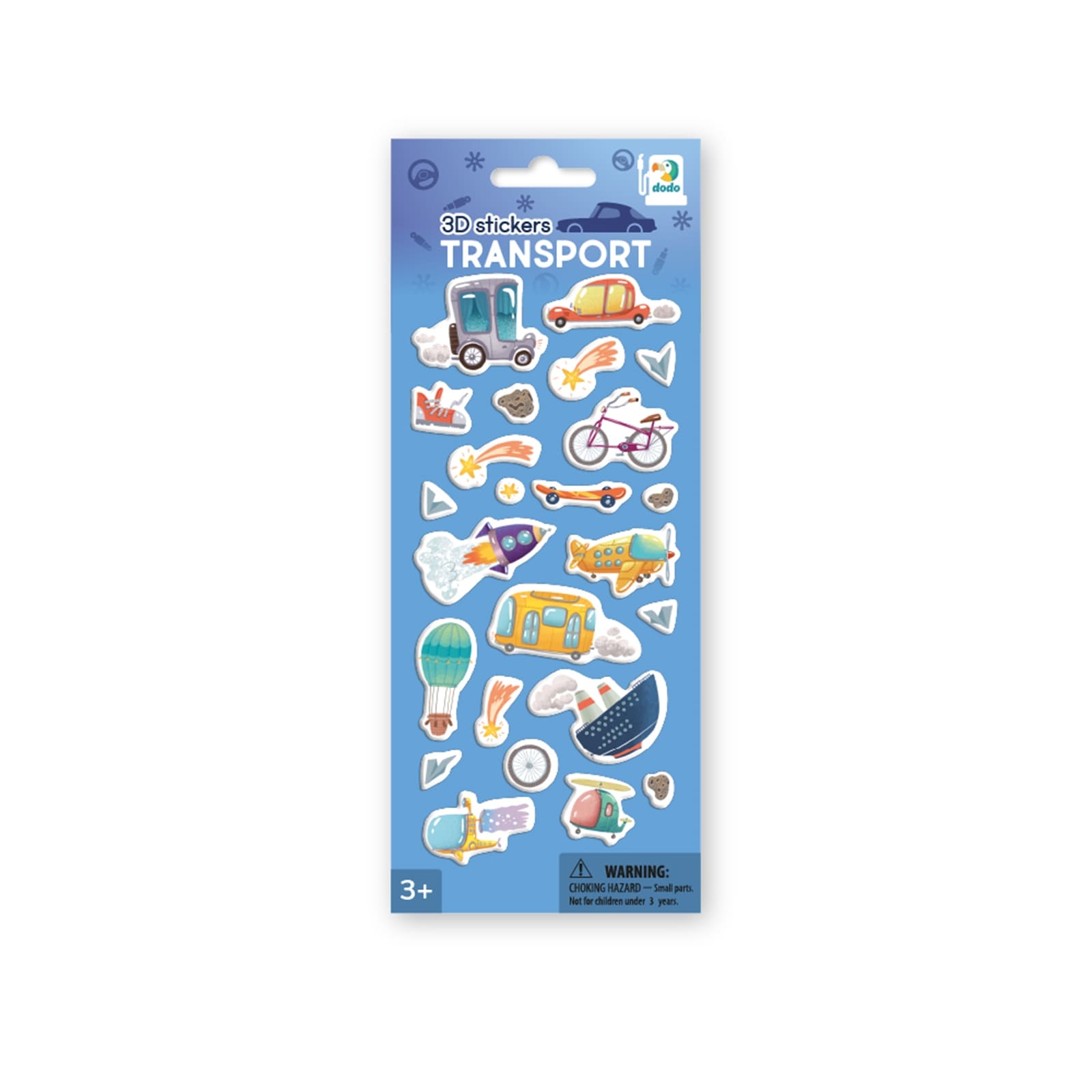 DODO 3D Stickerset Transportmittel, 36M+