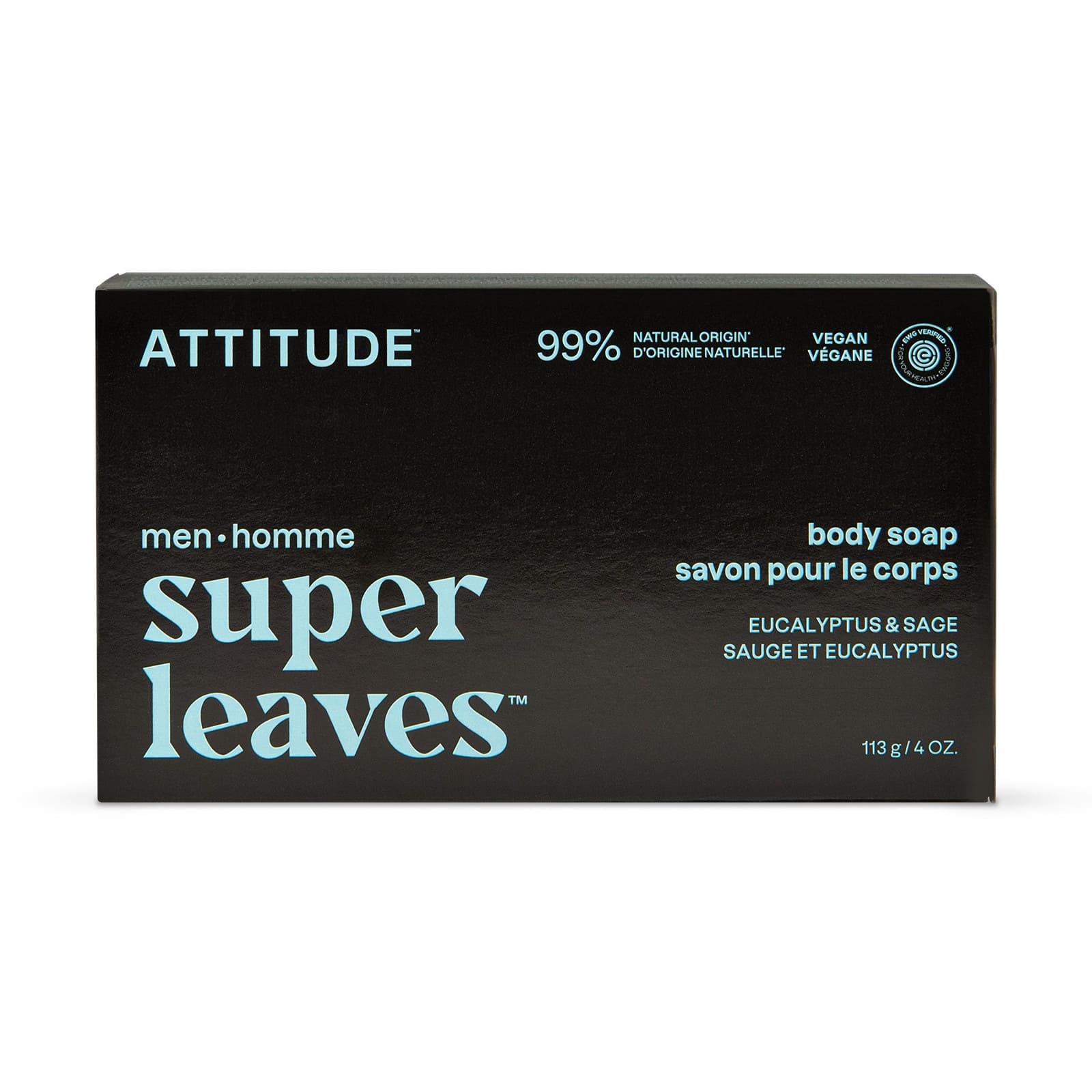 ATTITUDE super leaves men Savon pour le corps sauge & eucalyptus 113g