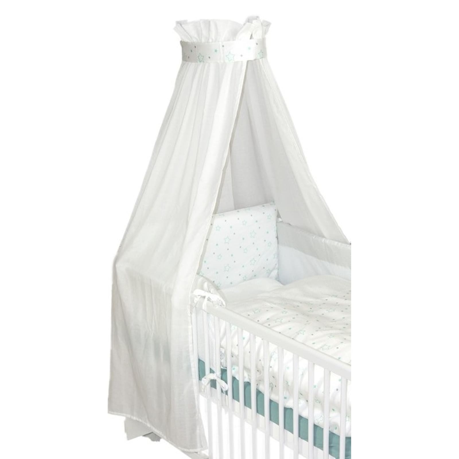 KULI-MULI Ciel de lit Voile Lyocell Etoile turquoise