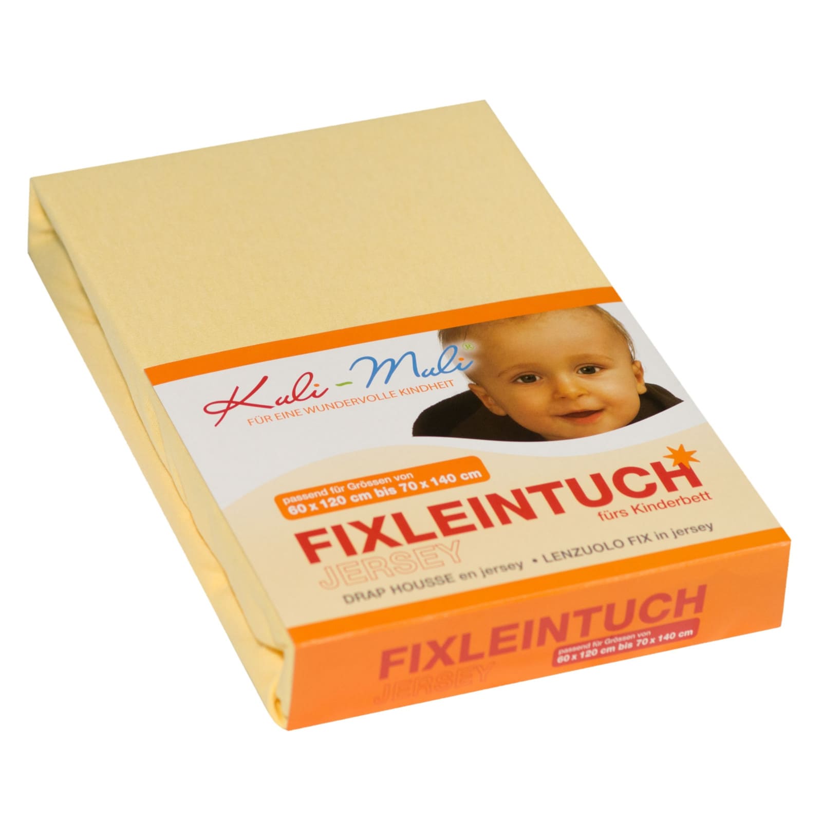 KULI-MULI Fixleintuch Jersey 90 x 45 cm vanille