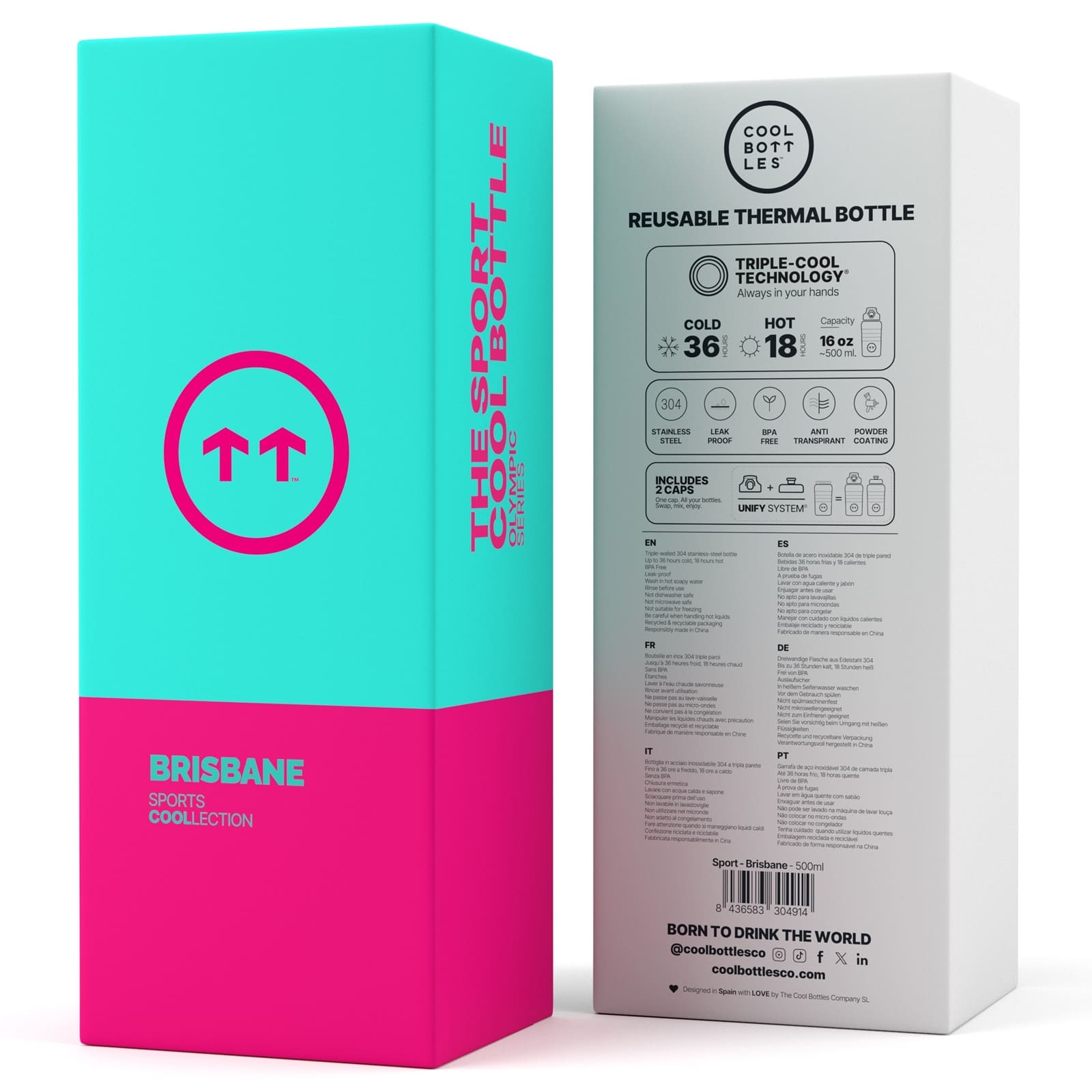 COOL BOTTLES Isolierflasche The Sport Bottle Brisbane 500ml