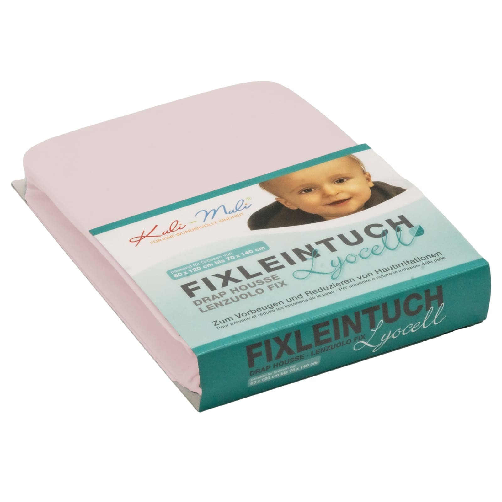 KULI-MULI Fixleintuch Lyocell rosa 70 x 140 cm