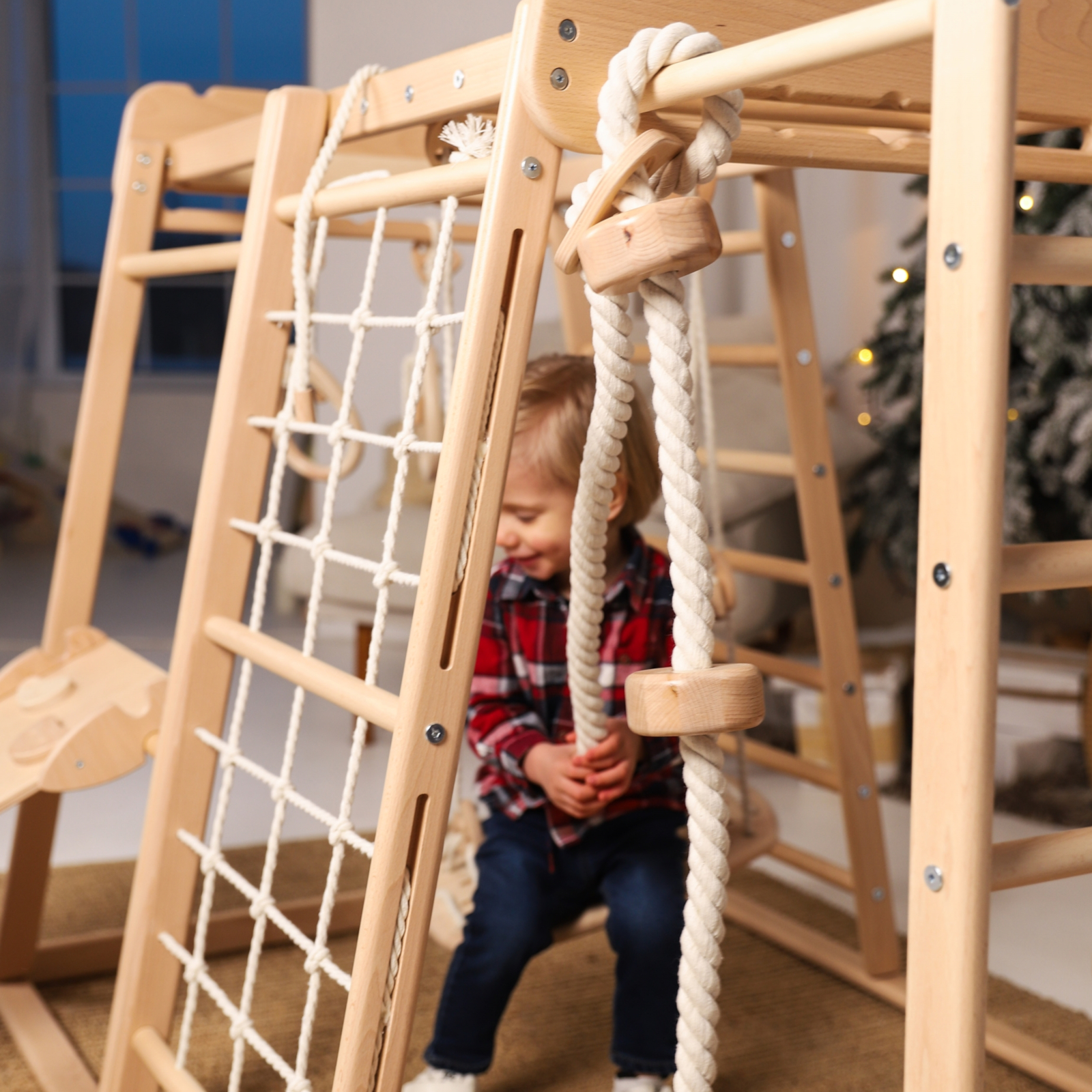 WOODANDHEARTS Place de jeu d'escalade avec échelle