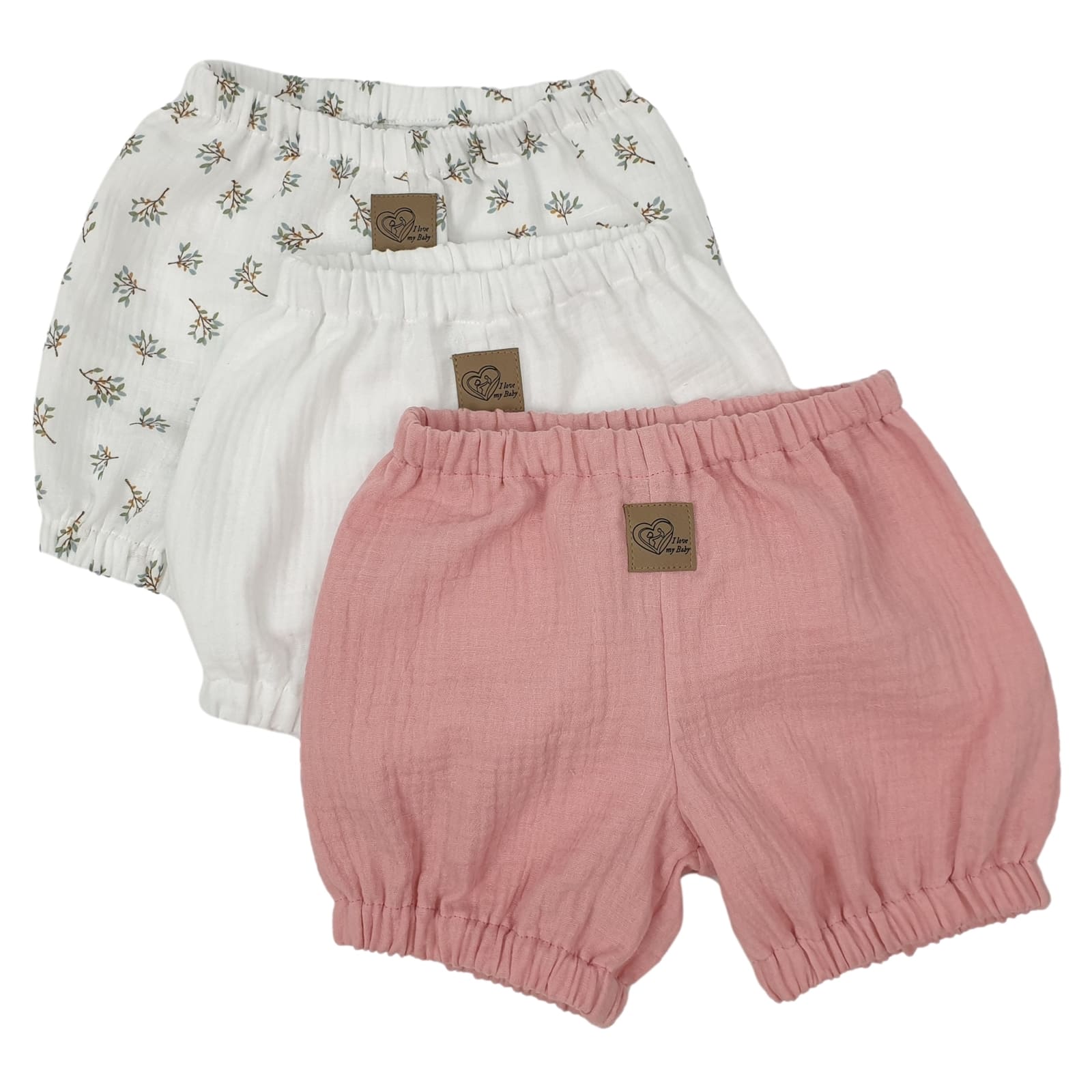 BISAL Pumpshorts 3er Set rosa