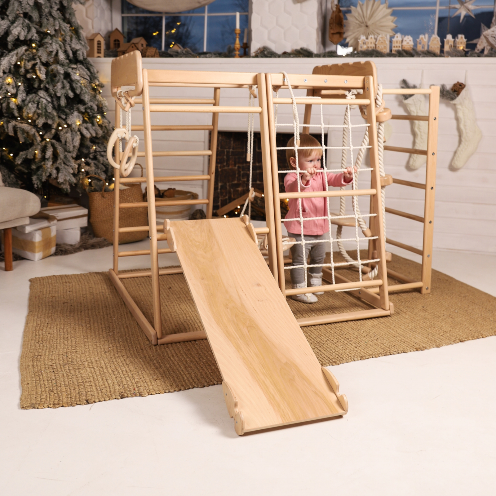 WOODANDHEARTS Place de jeu d'escalade avec échelle