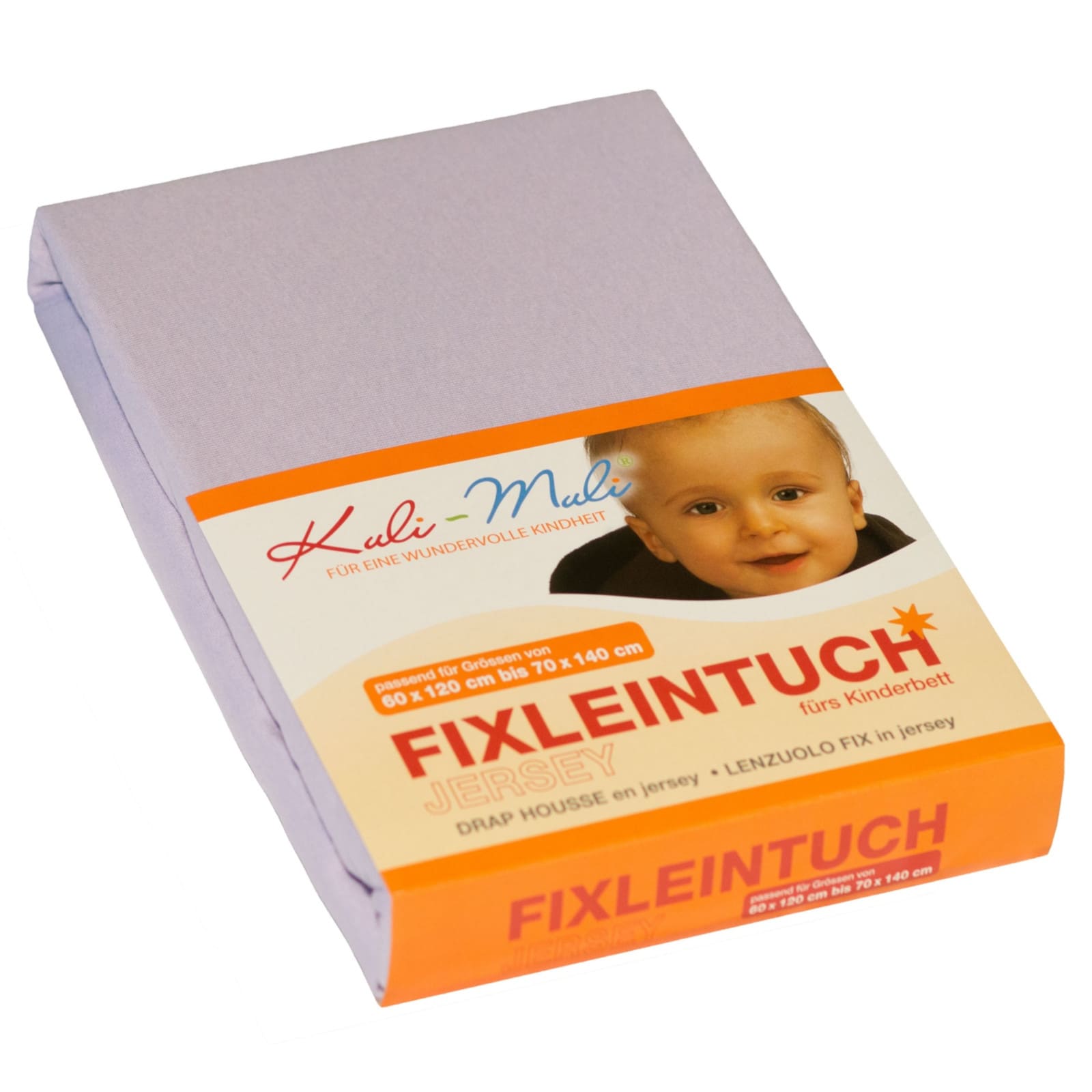 KULI-MULI Fixleintuch Jersey 90 x 45 cm flieder