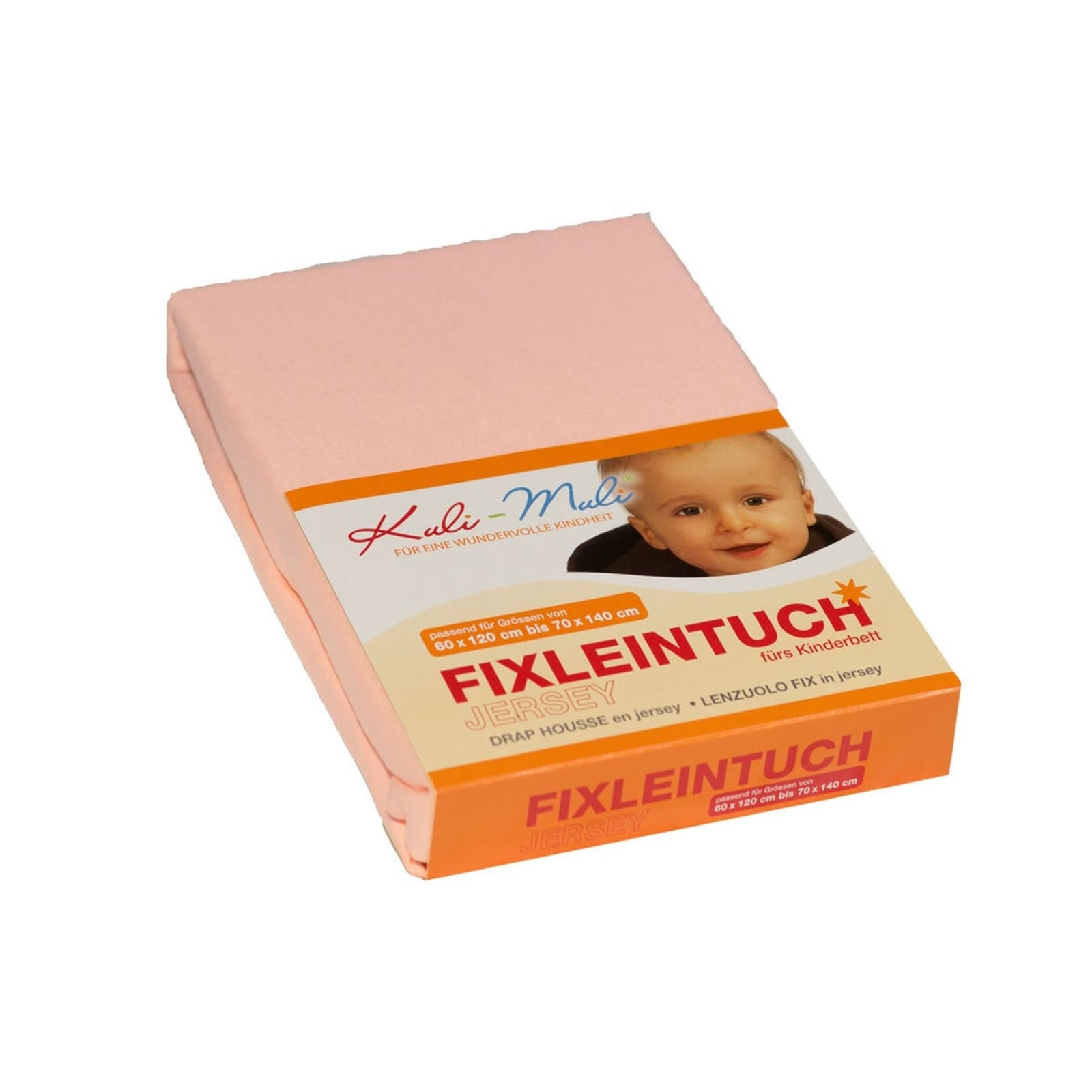 KULI-MULI Fixleintuch Frottee 70 x 140 cm lachs