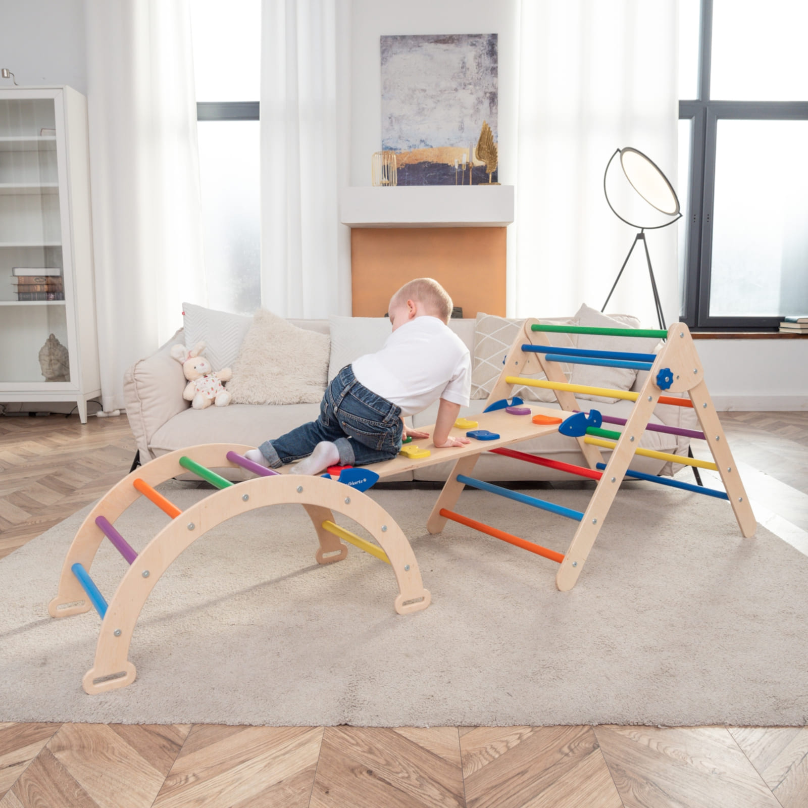 WOODANDHEARTS Ensemble d’escalade moyen Rainbow