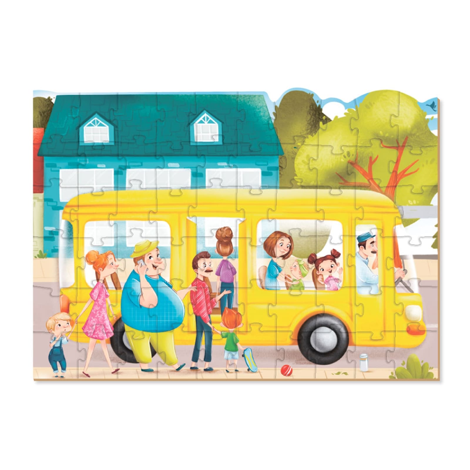 DODO Puzzle Um den Bus 60 Teile, 4J+