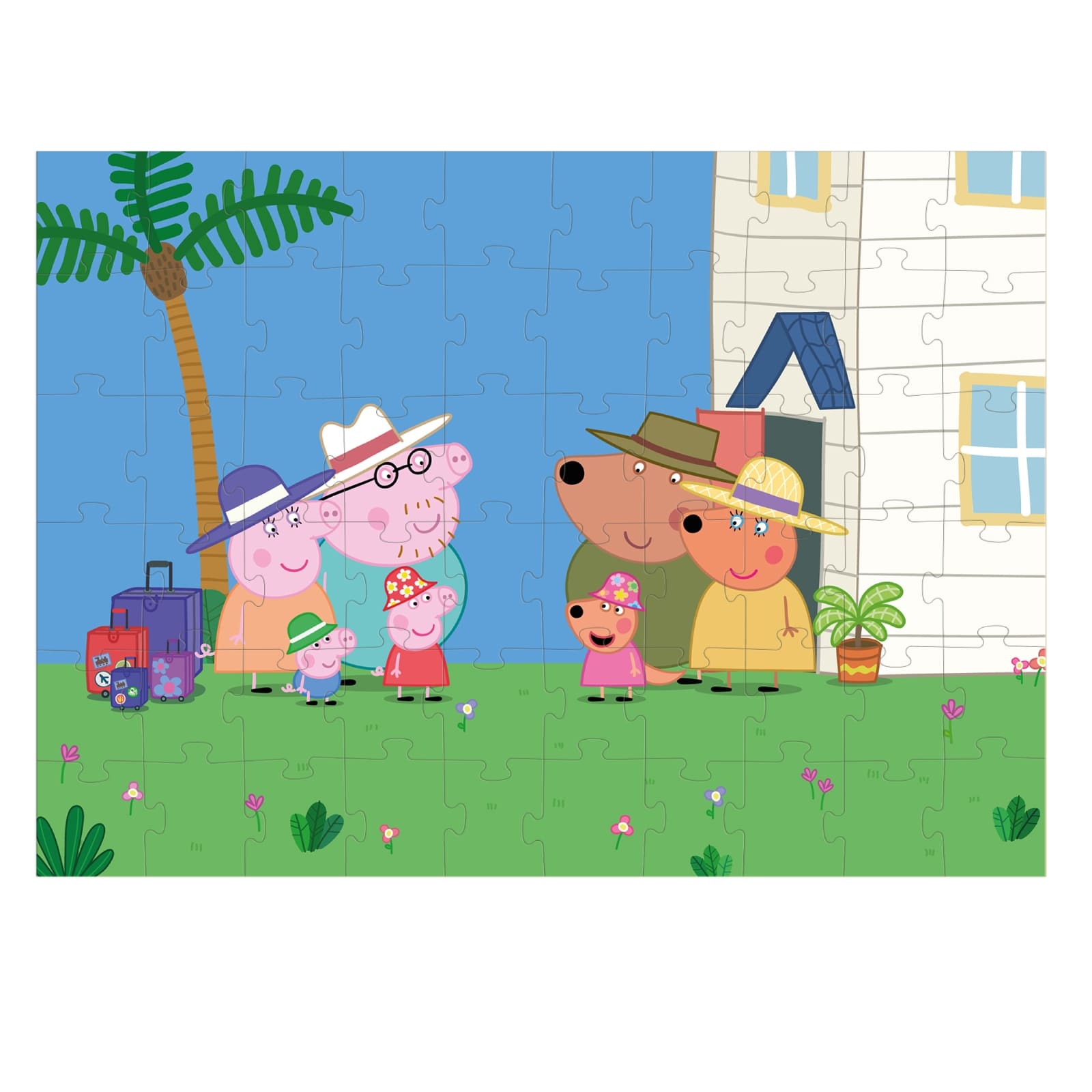 DODO Puzzle avec pièce de jeu Peppa Pig Vacances 60 pièces, 4a+