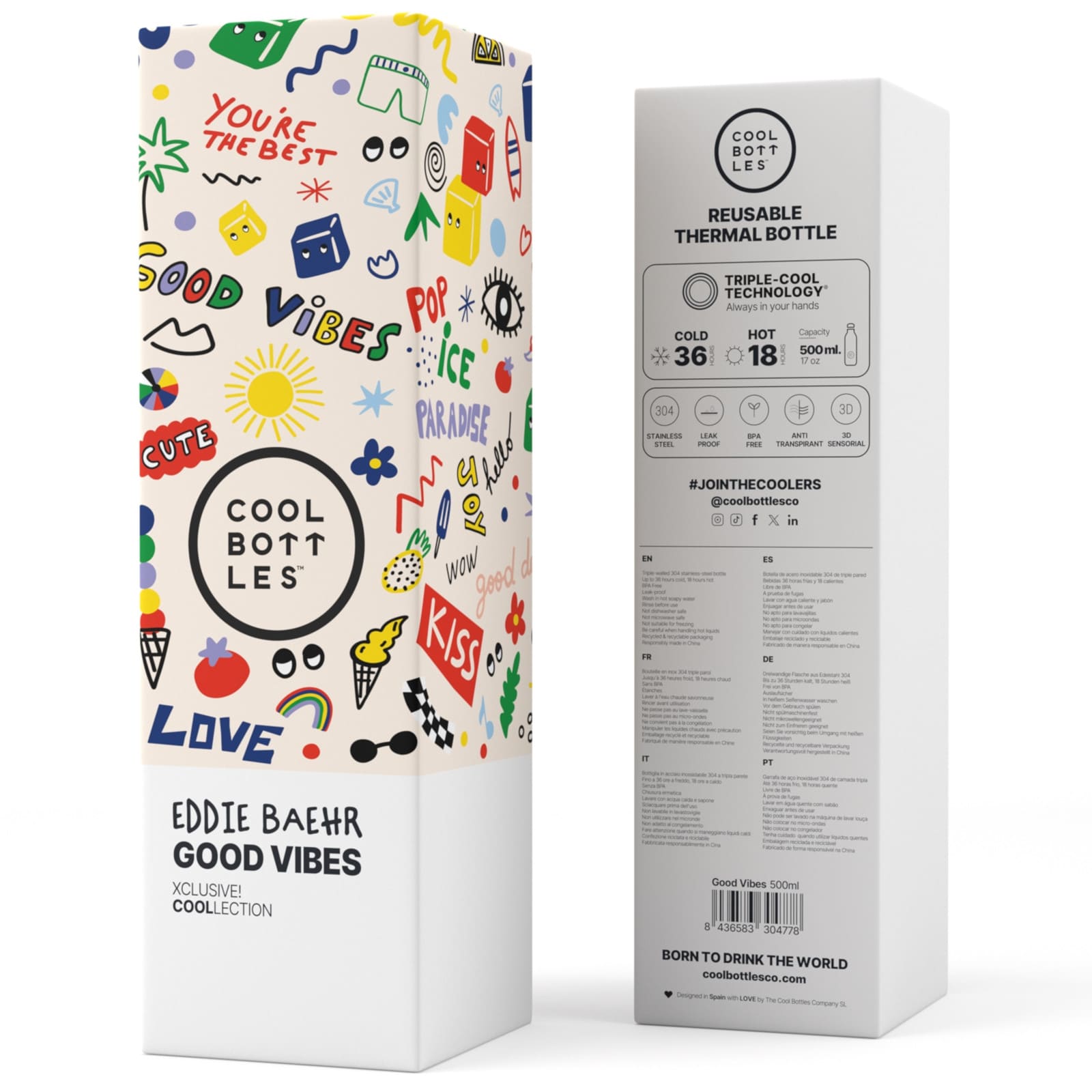 COOL BOTTLES Isolierflasche The Bottle Good Vibes 500ml