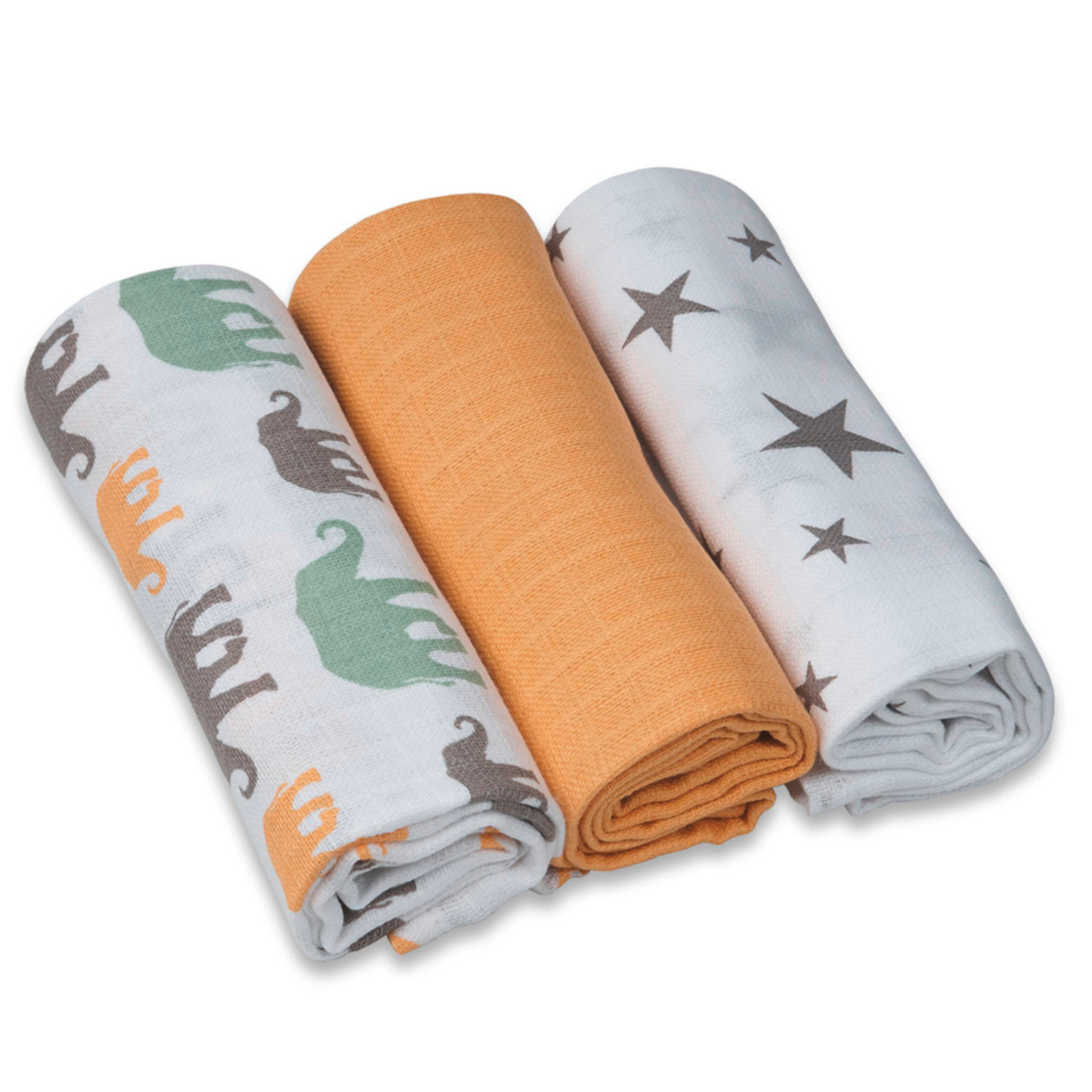 GRÜNSPECHT Mullwindeln 3er Pack mango