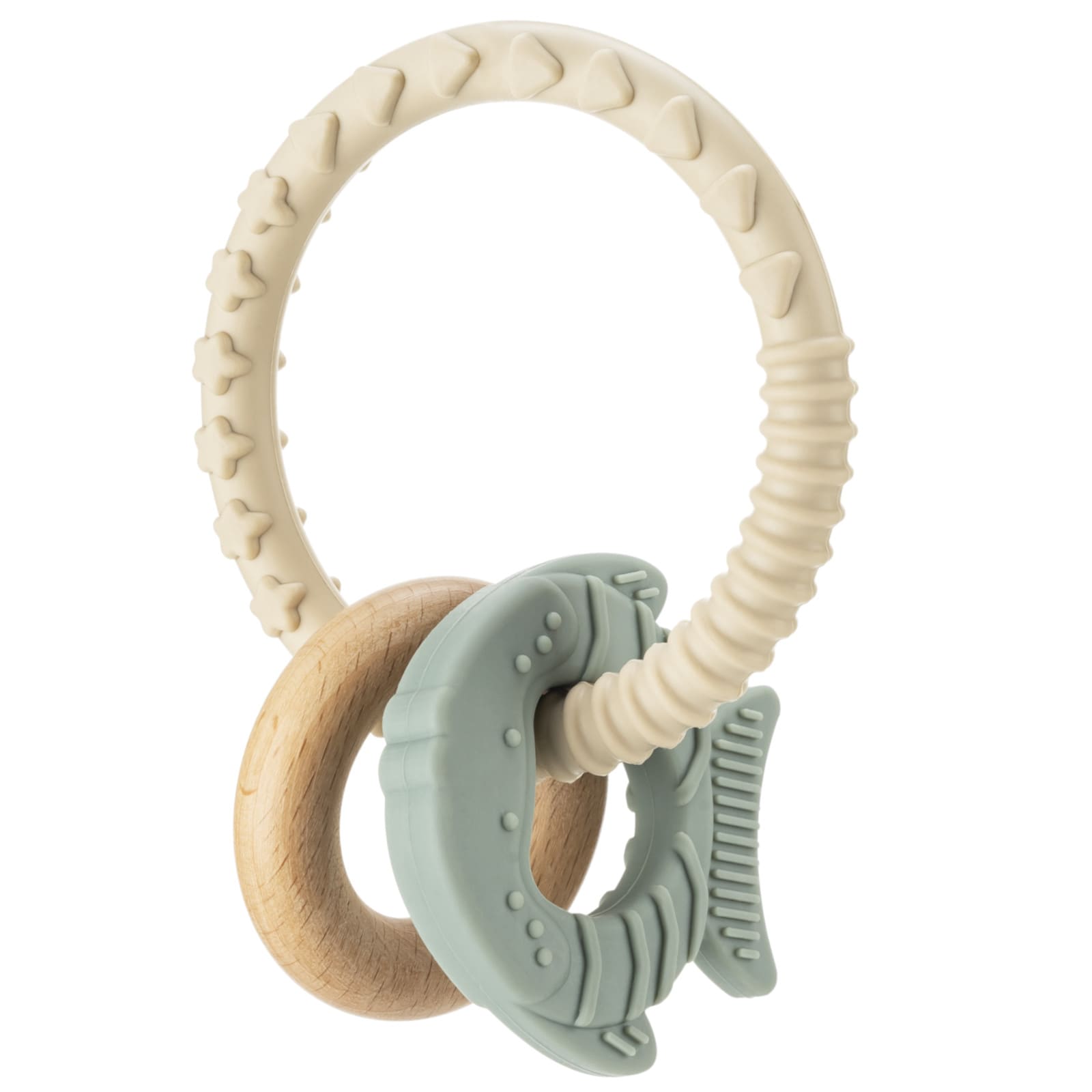 REER Beissring aus Holz und Silikon BiteDuo