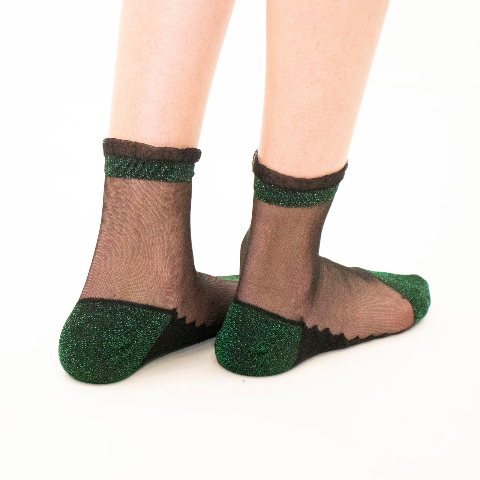 YUKO.B Socken SHINE grün