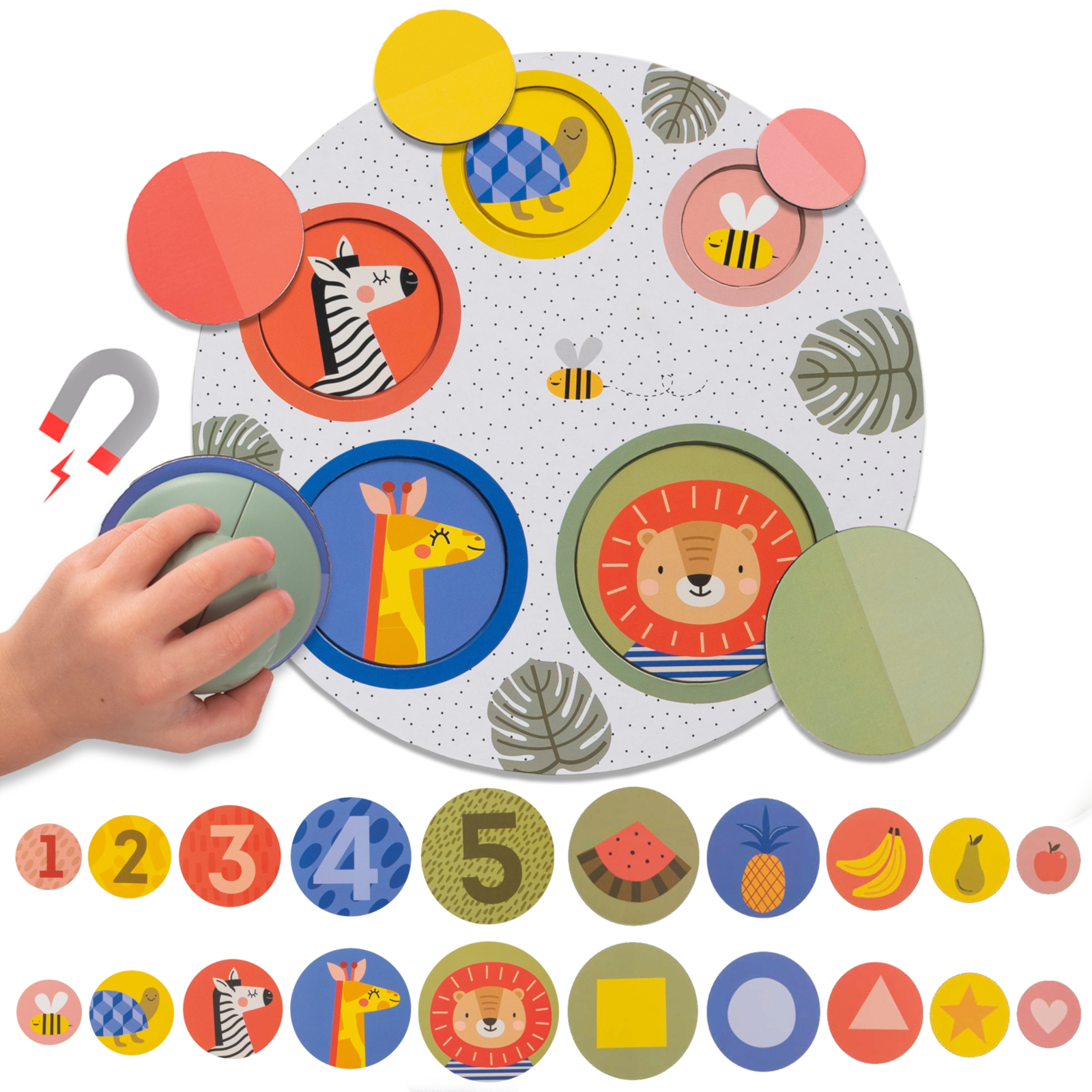 TAF TOYS Puzzle magnétique Peek-A-Boo, 18m+