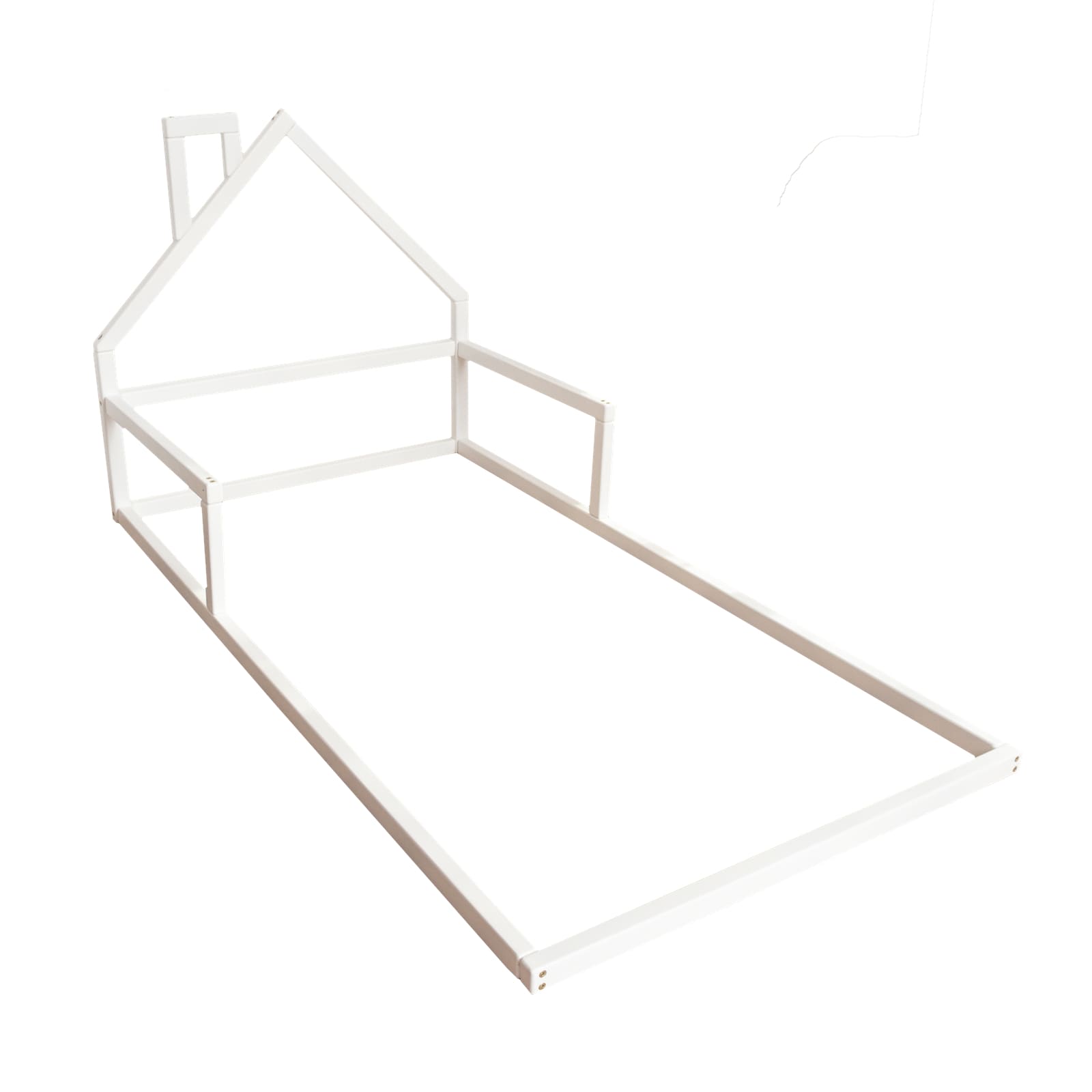 WOODANDHEARTS Lit au sol 90 x 200 cm blanc