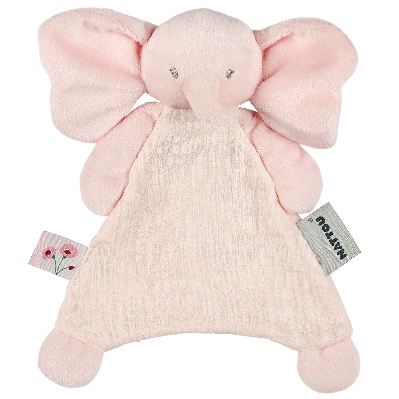NATTOU FanFan Kuscheltuch klein Elefant rosa