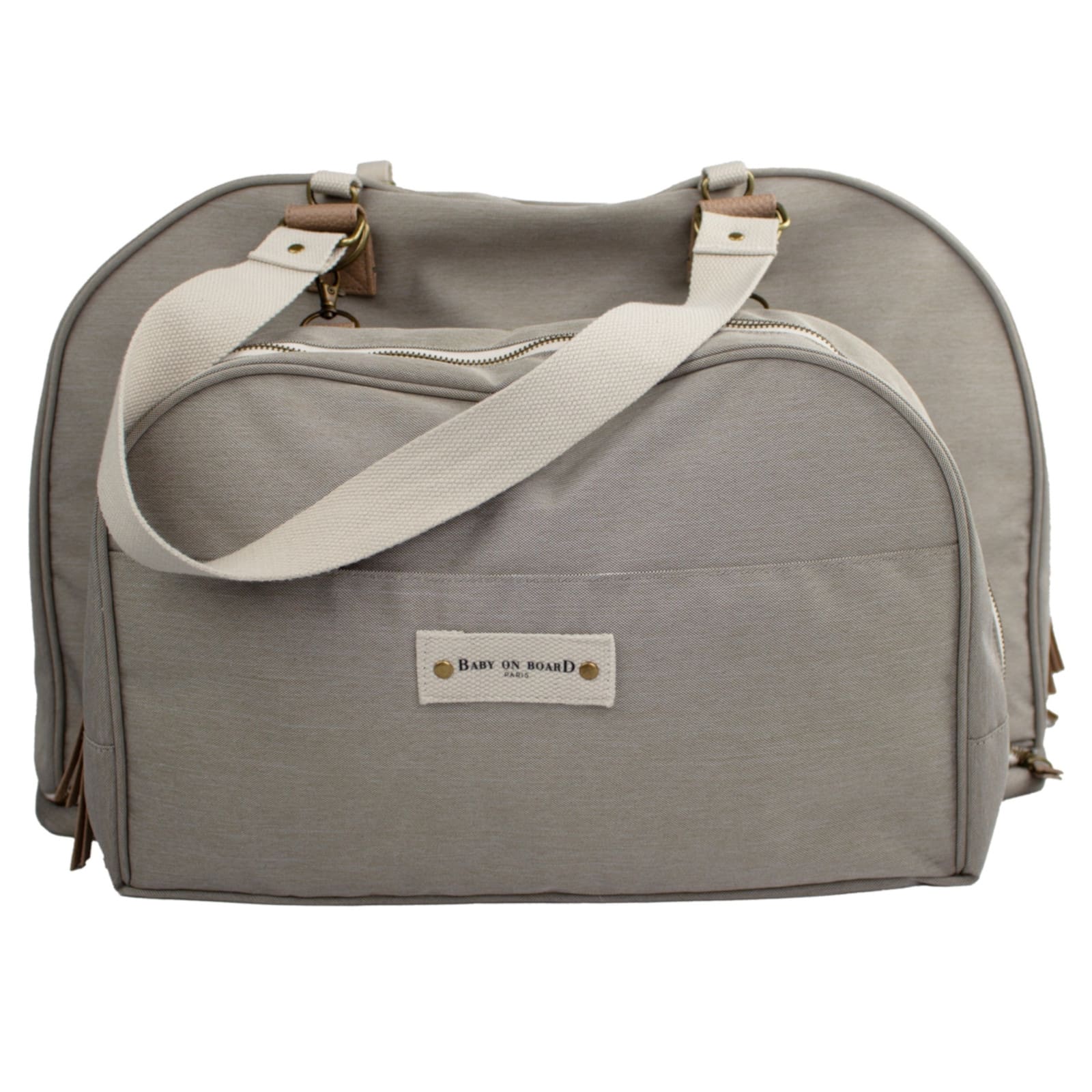 BABY ON BOARD Wickeltasche Juliette grau