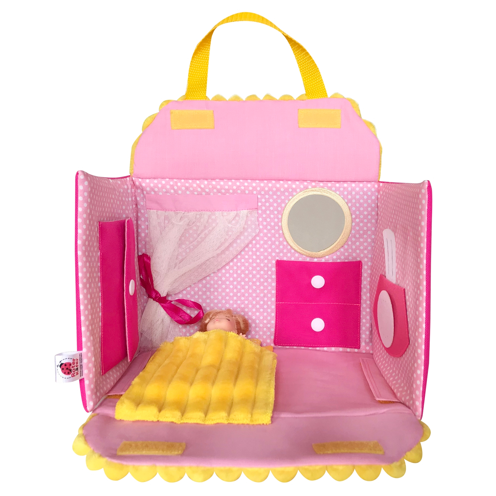 ROTER KÄFER Maison de poupée en tissu jaune, 12-36 mois