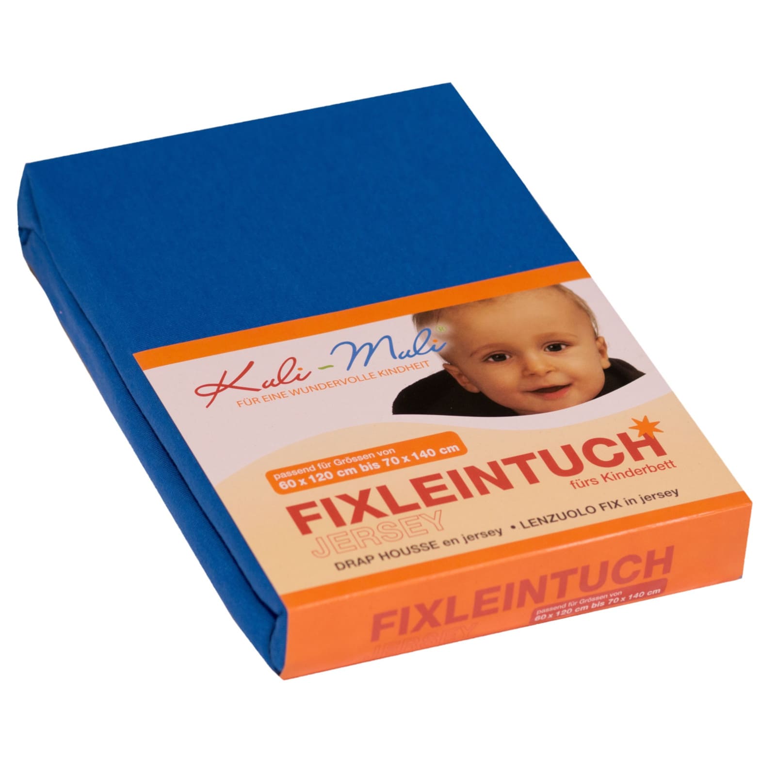 KULI-MULI Fixleintuch Jersey 35 x 80 cm dunkelblau