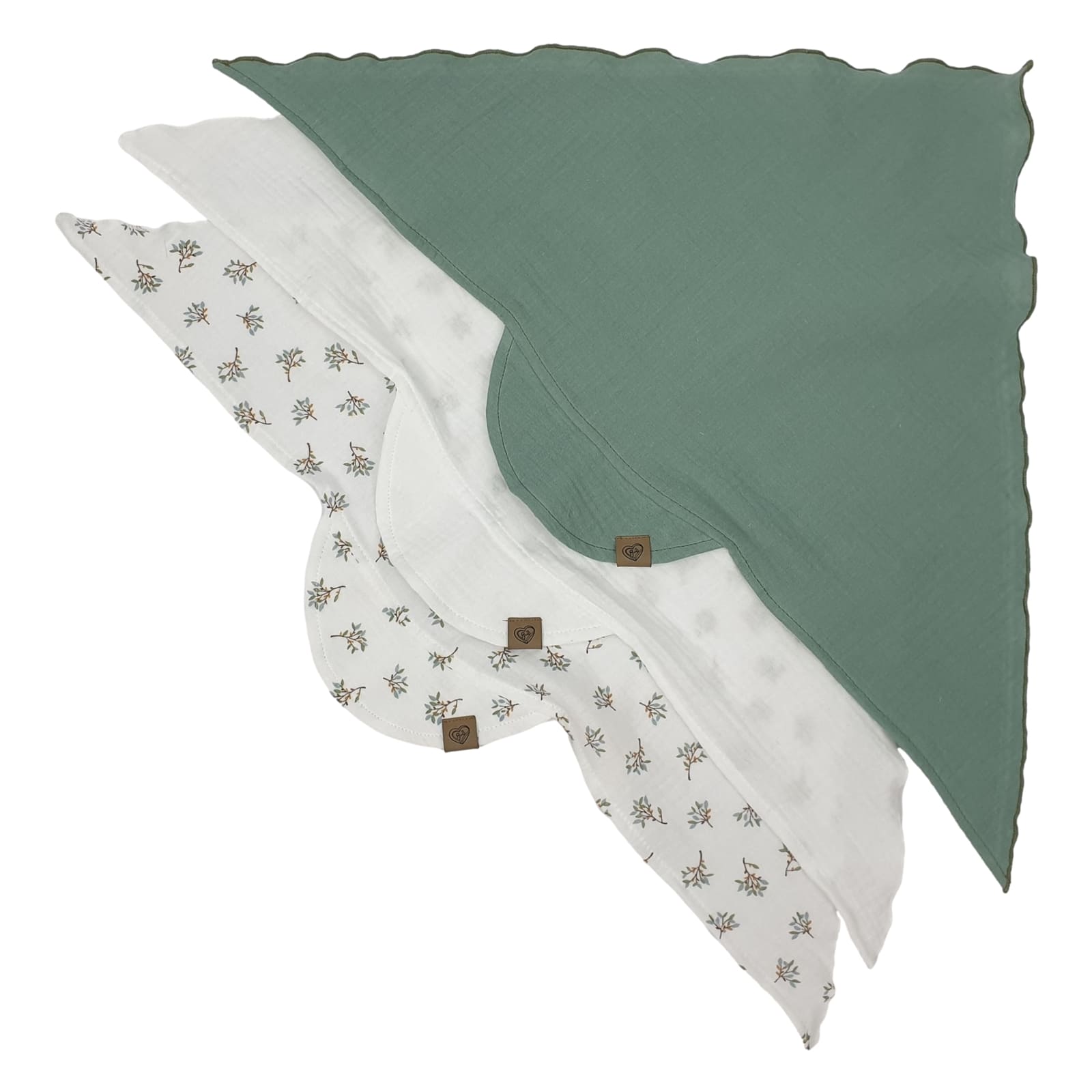 BISAL Sommerkopftuch 3er Set grün