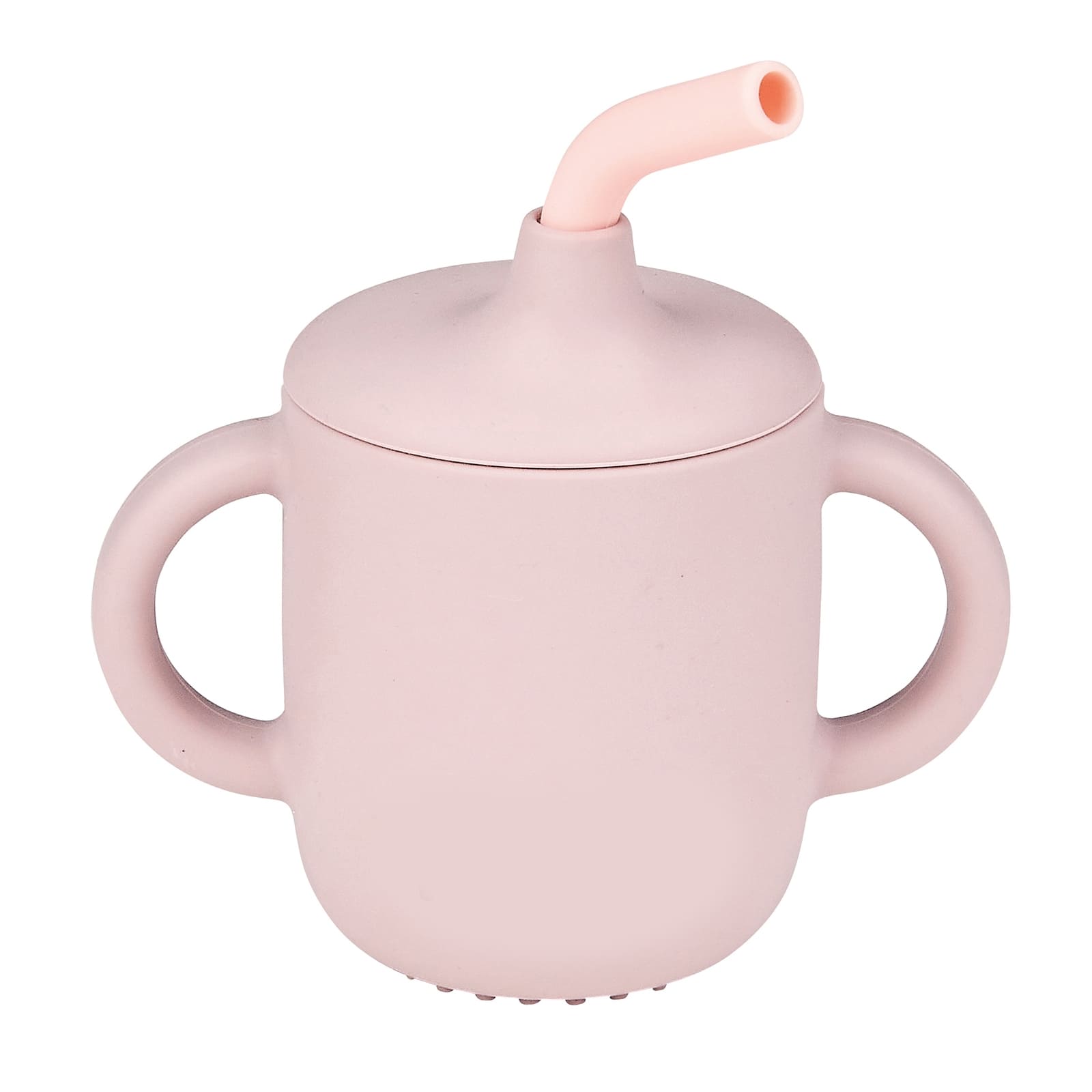 NATTOU SILICONE Gobelet pour enfants avec paille rose