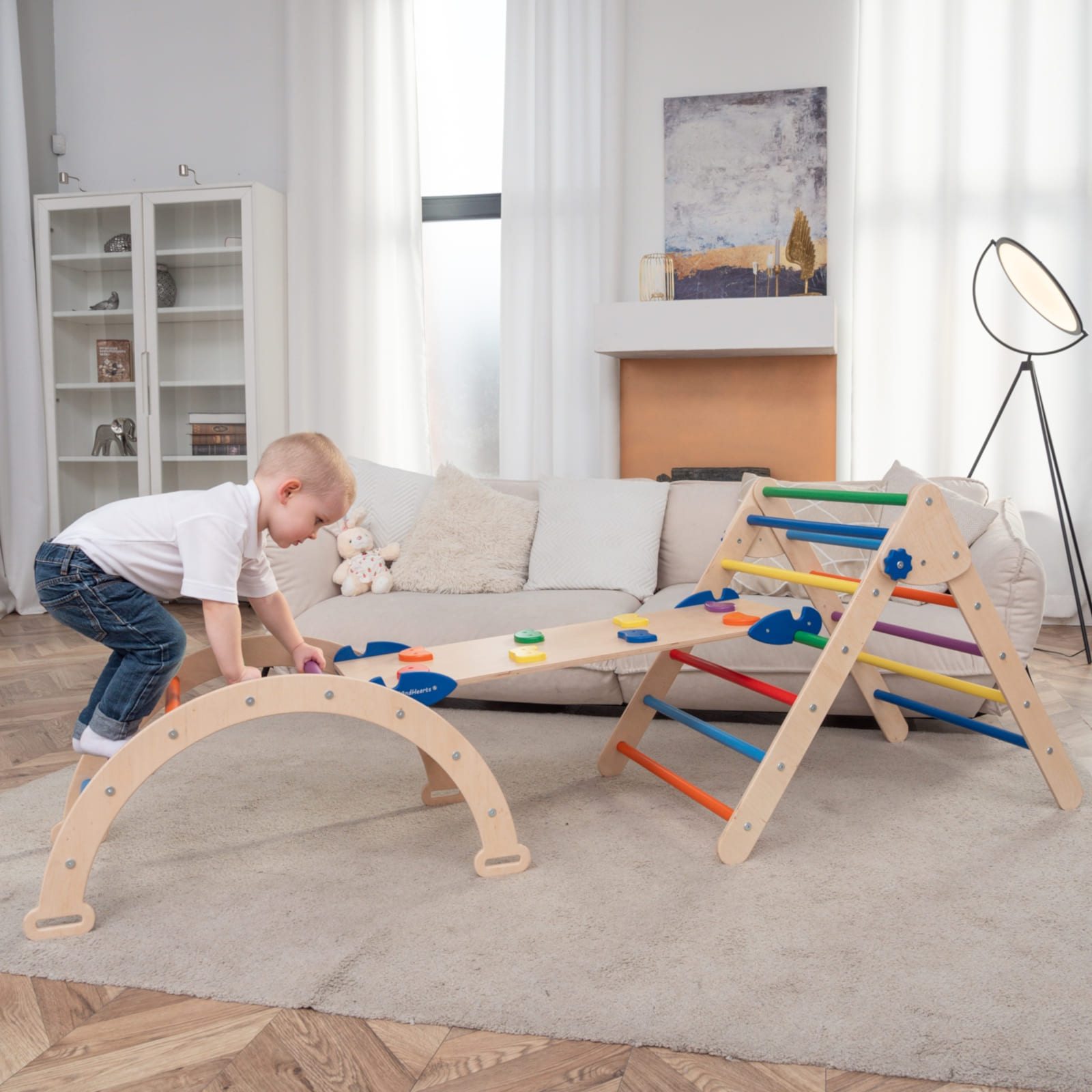 WOODANDHEARTS Ensemble d’escalade moyen Rainbow