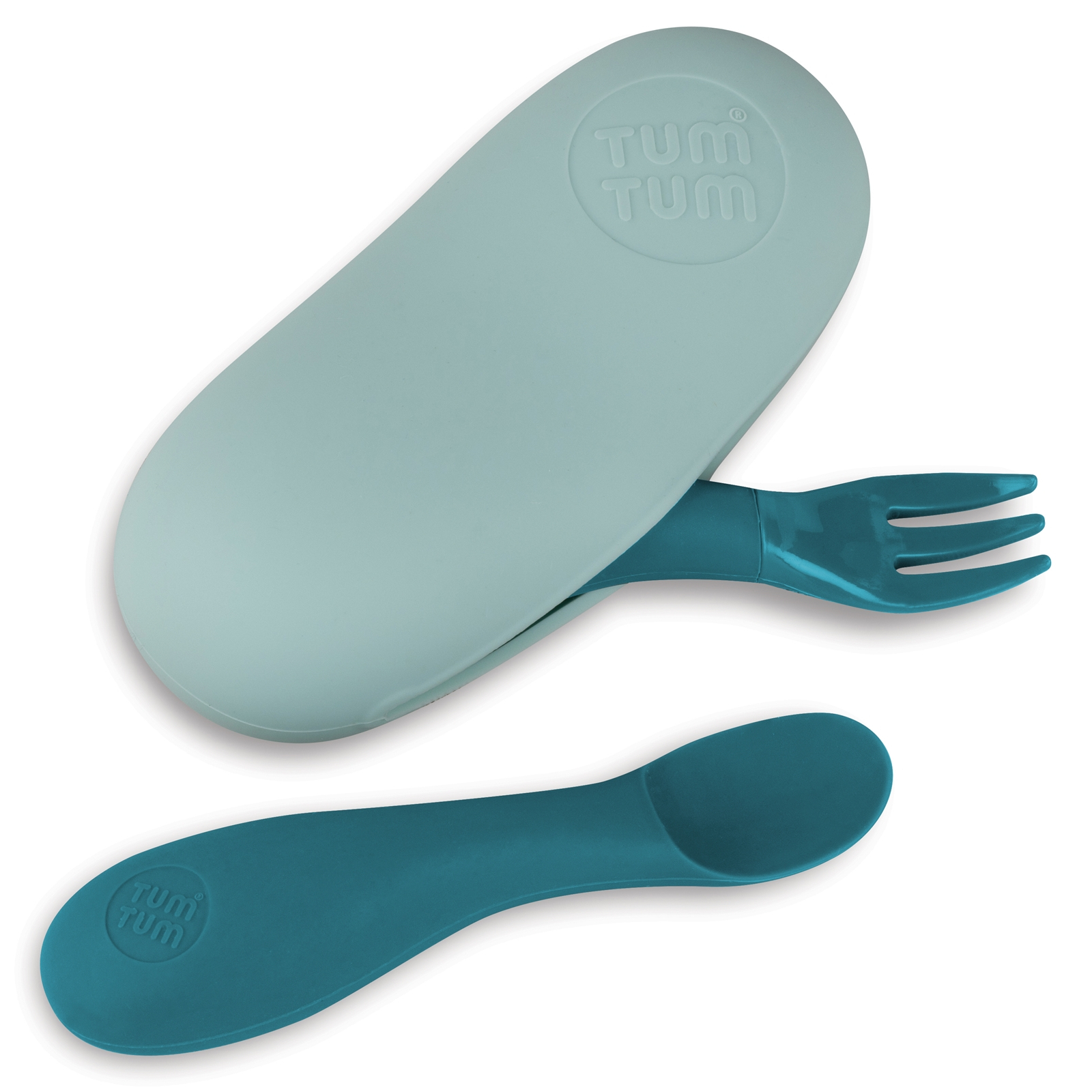 TUM TUM Esslernbesteck mit Box petrol