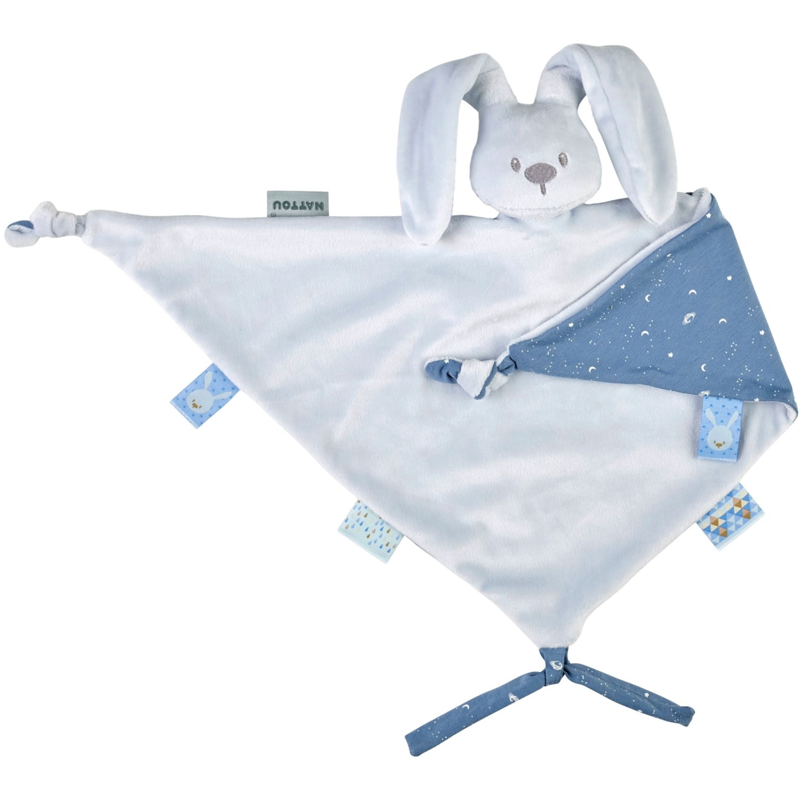 NATTOU Lapidou Kuscheltuch gross hellblau