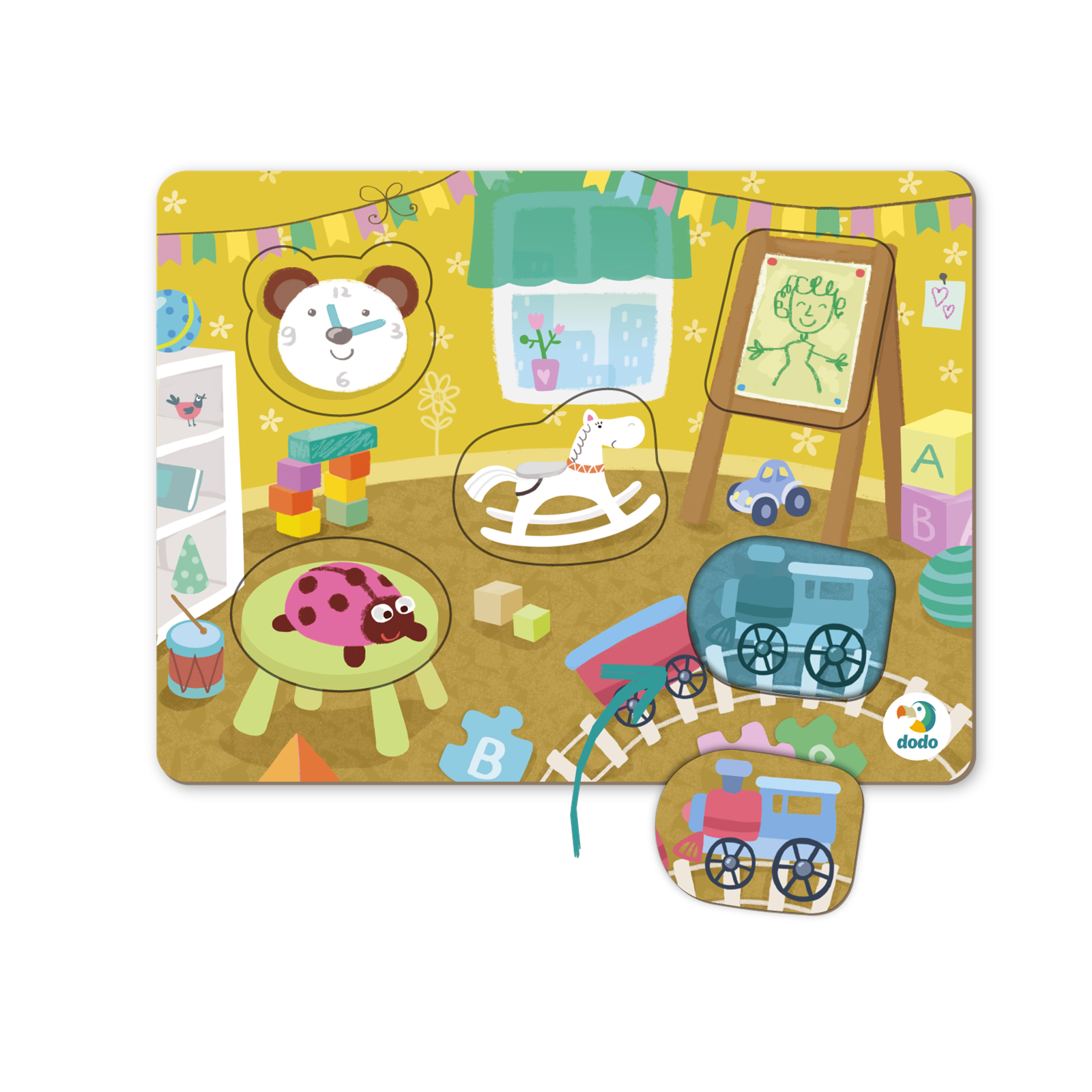 DODO Sortierpuzzle Kinderzimmer, 24M+