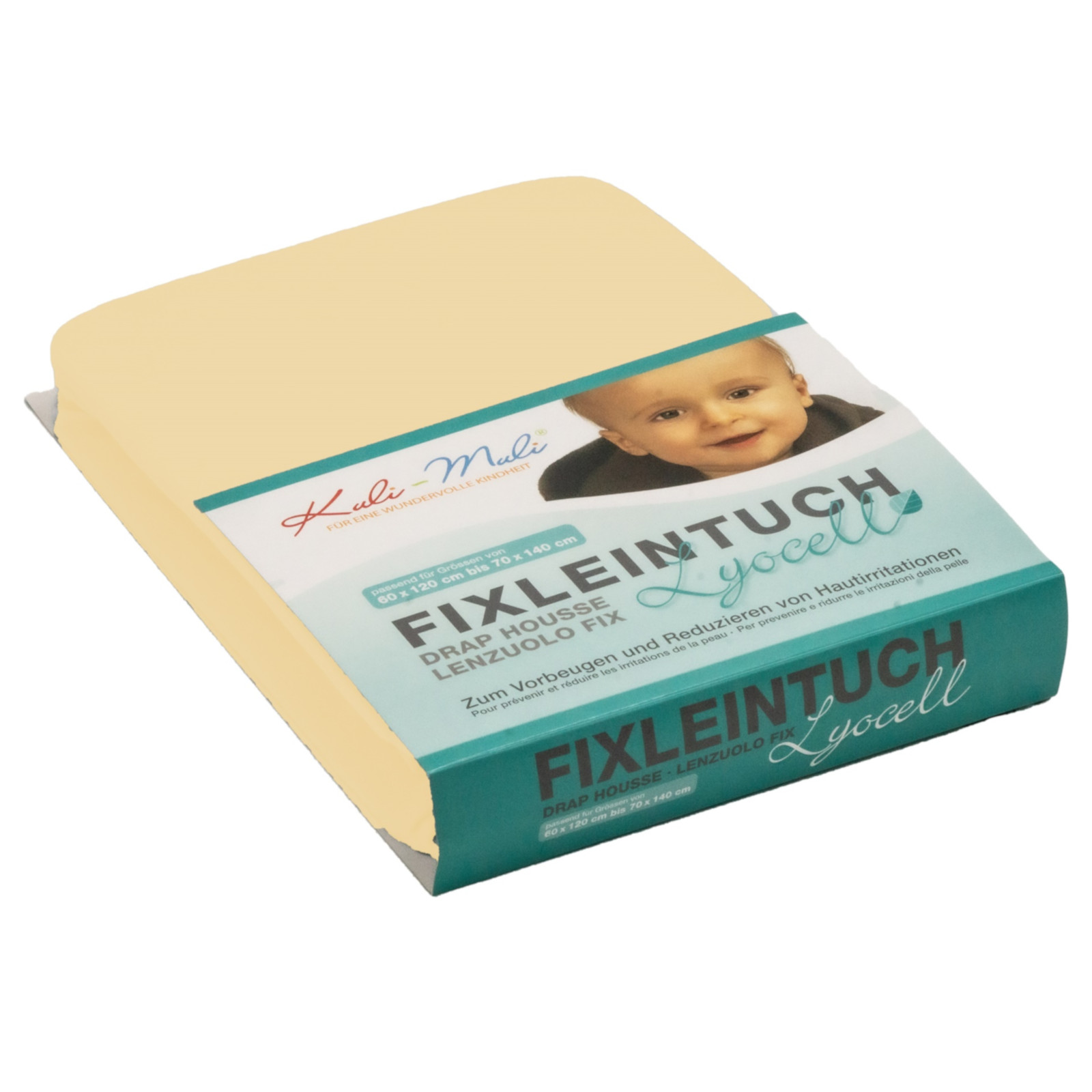 KULI-MULI Fixleintuch Lyocell 100 x 220 cm vanille