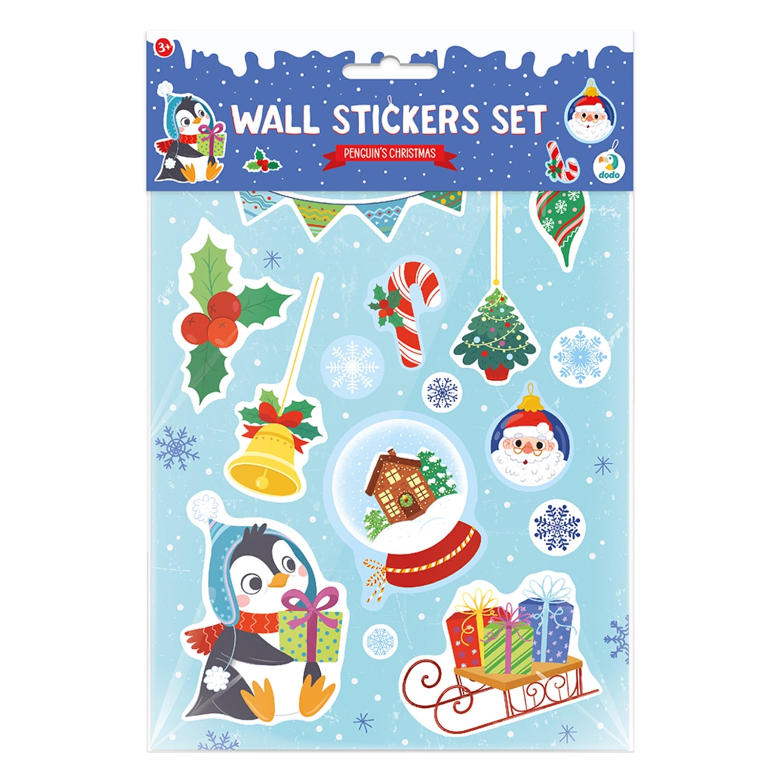 DODO Wandsticker Pinguins Weihnachten 15 Sticker, 36M+