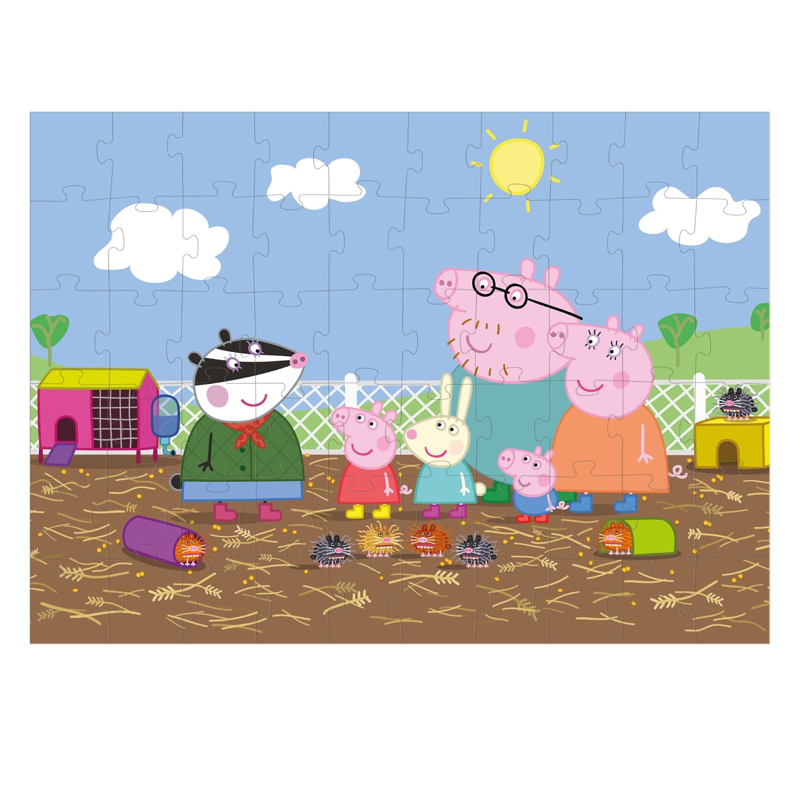 DODO Puzzle mit Spielfigur Peppa Pig Dachs 60 Teile, 4J+