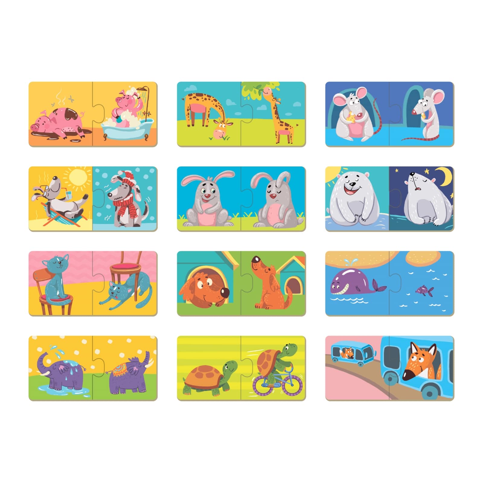 DODO Puzzle Duo Contraire 12 pcs., 36m+