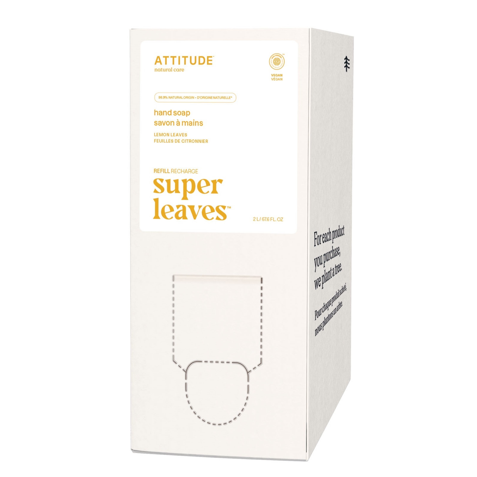 ATTITUDE Superleaves Handseife Zitronenblätter Refill 2 Liter