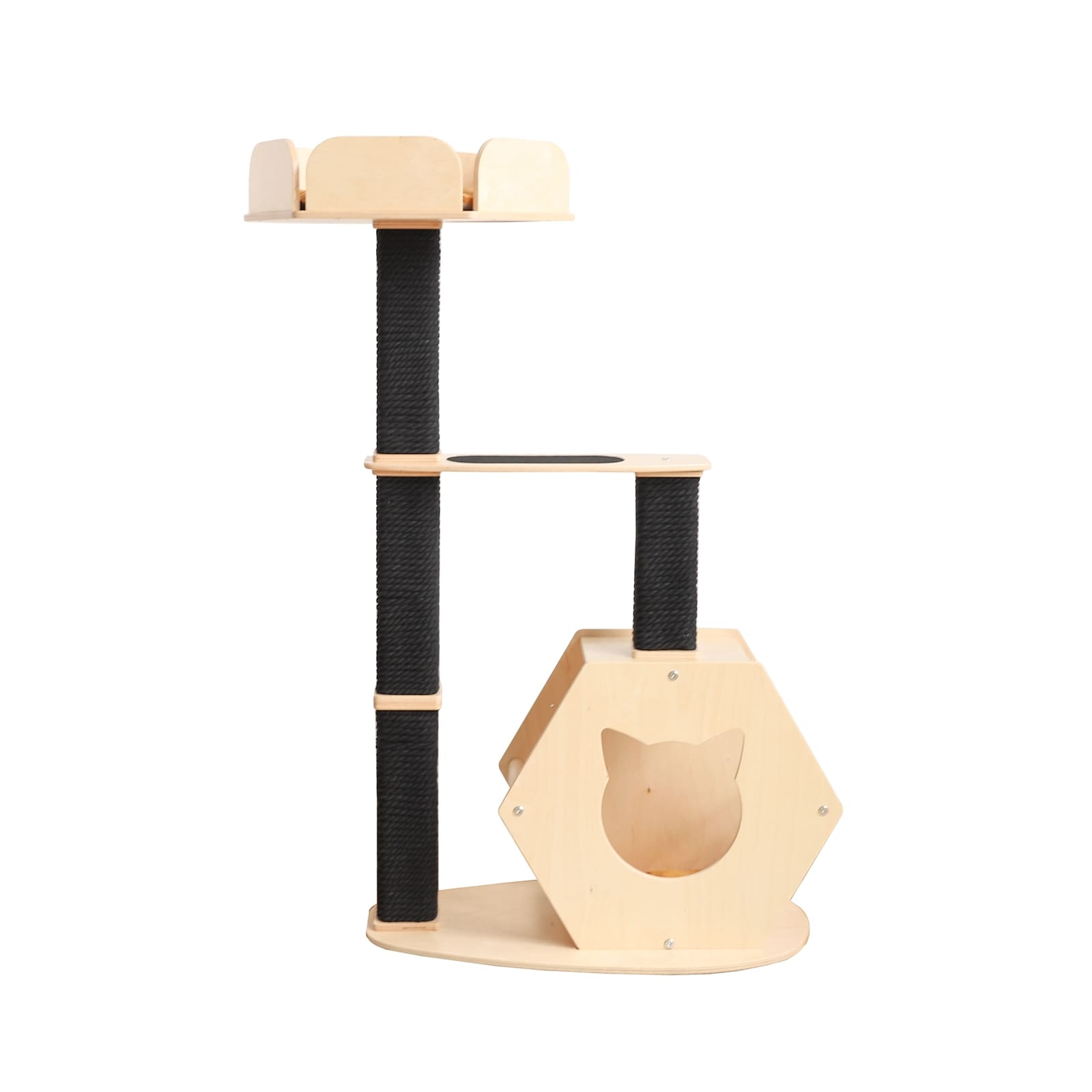 WOWHELPERCO Bodenkratzbaum mit Sechseck