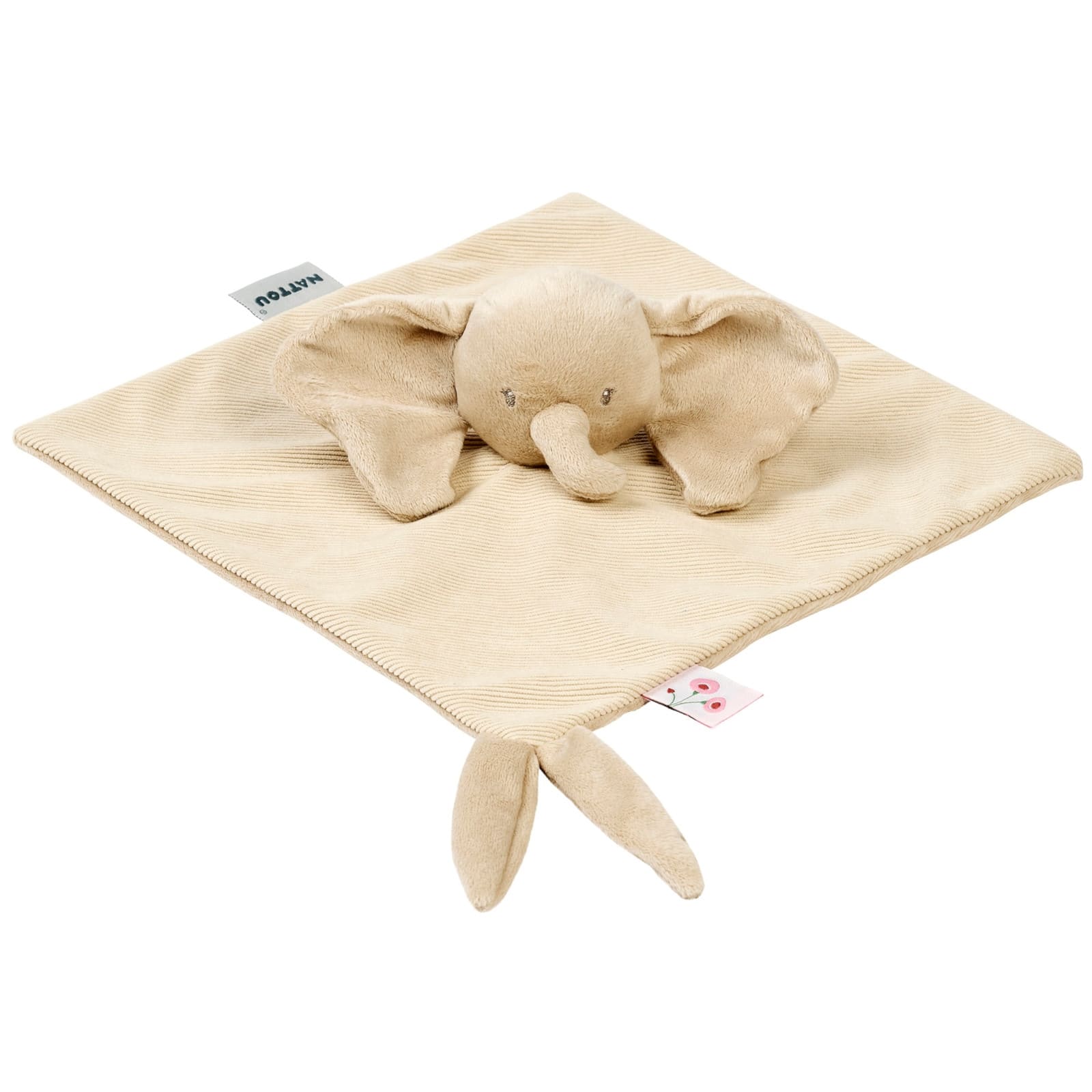 NATTOU FanFan Kuscheltuch Elefant Corduroy sand
