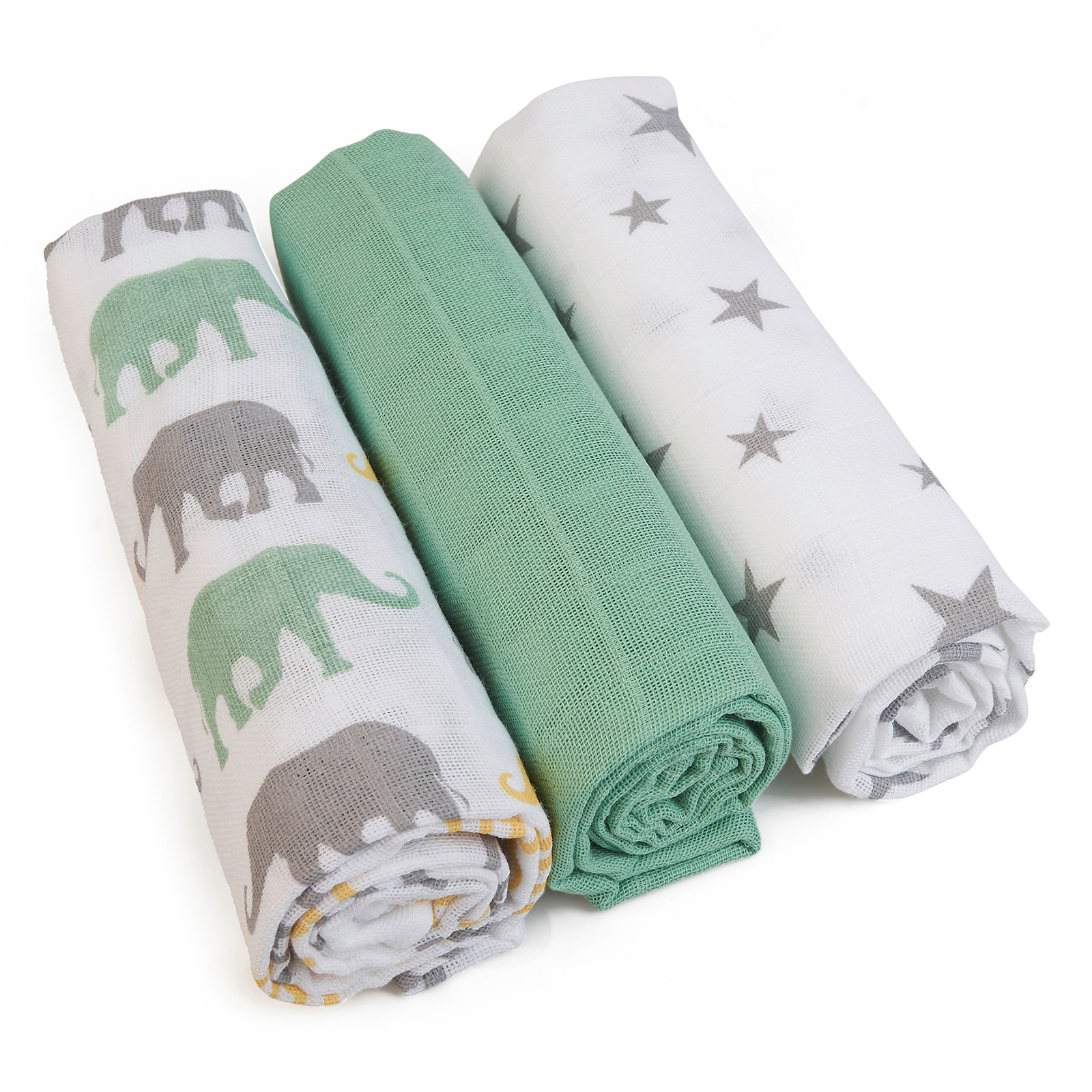 GRÜNSPECHT Mullwindeln 3er Pack mint