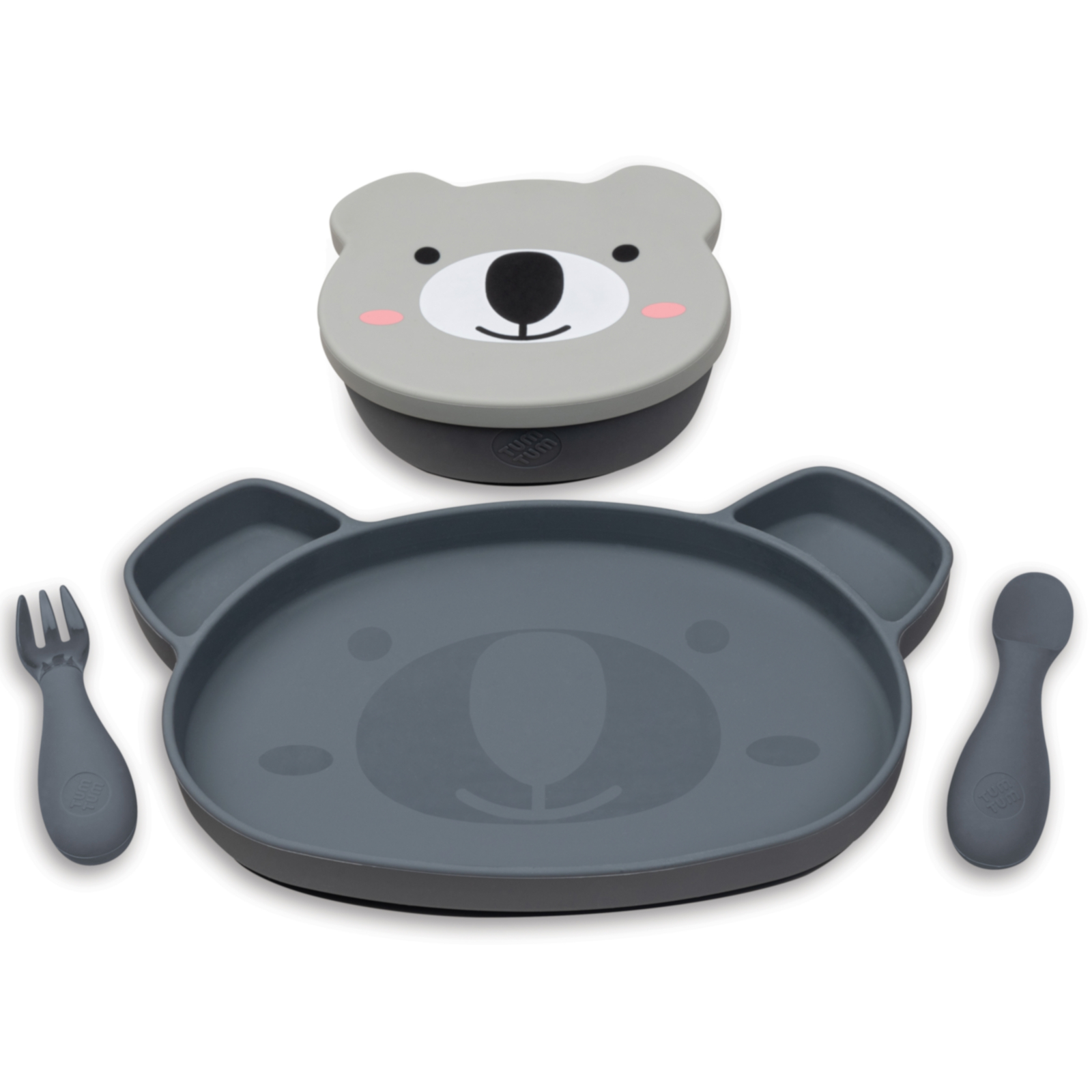 TUM TUM Geschirrset Baby grau