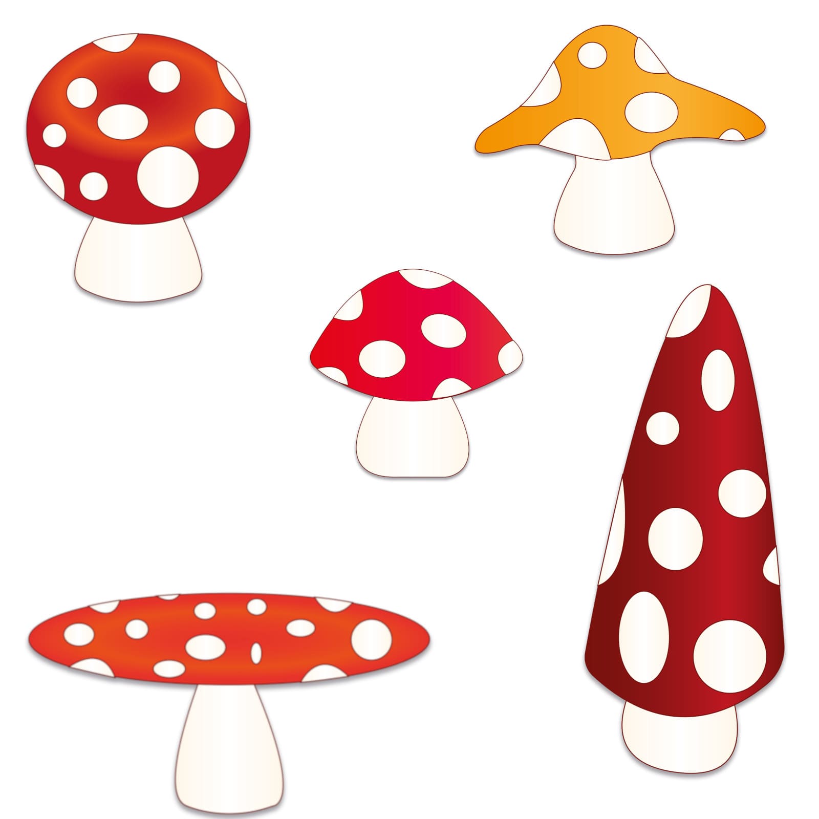 VALENTINES FOREST Magnetischer Pilz 5er Pack