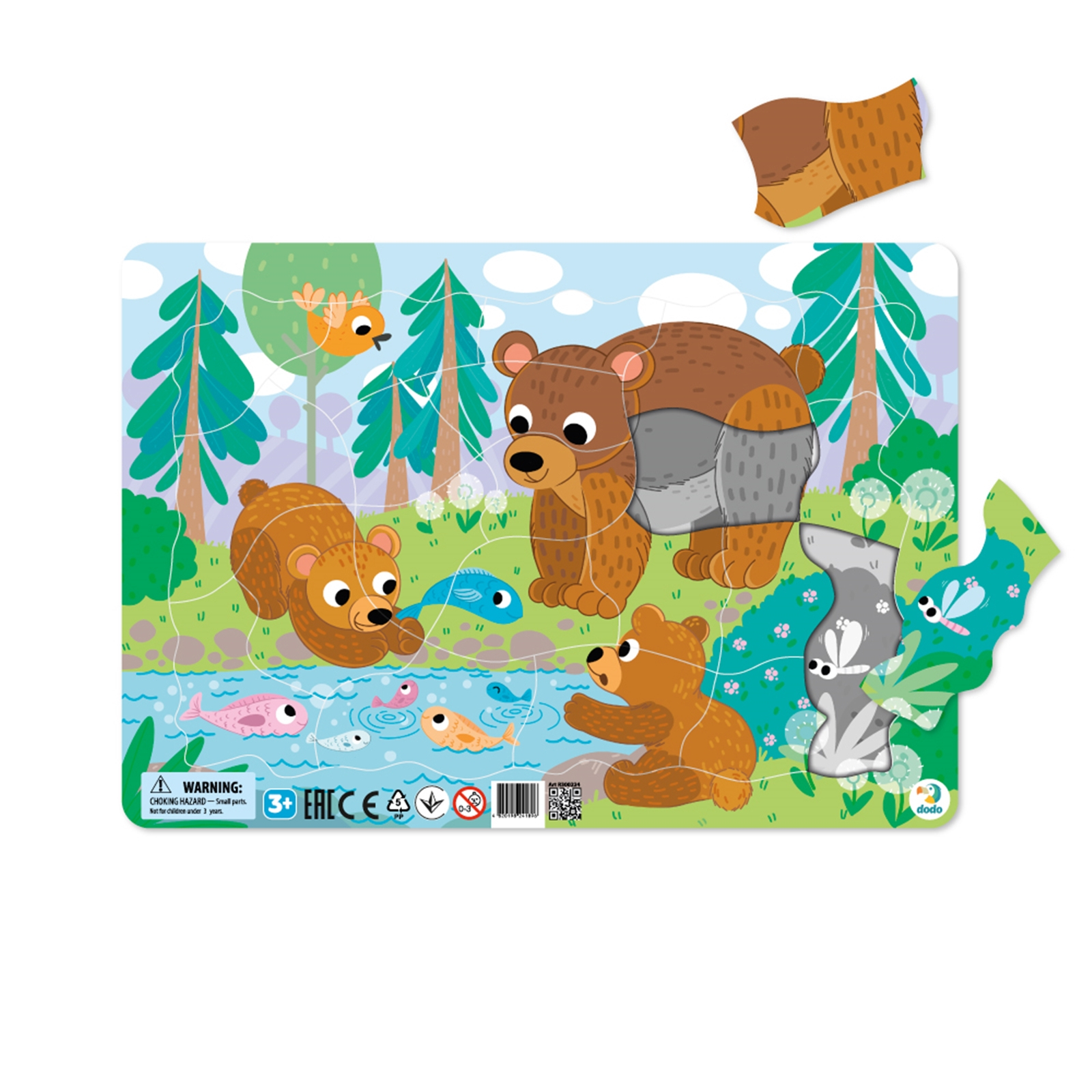 DODO Rahmenpuzzle Bären 21 Teile, 36M+