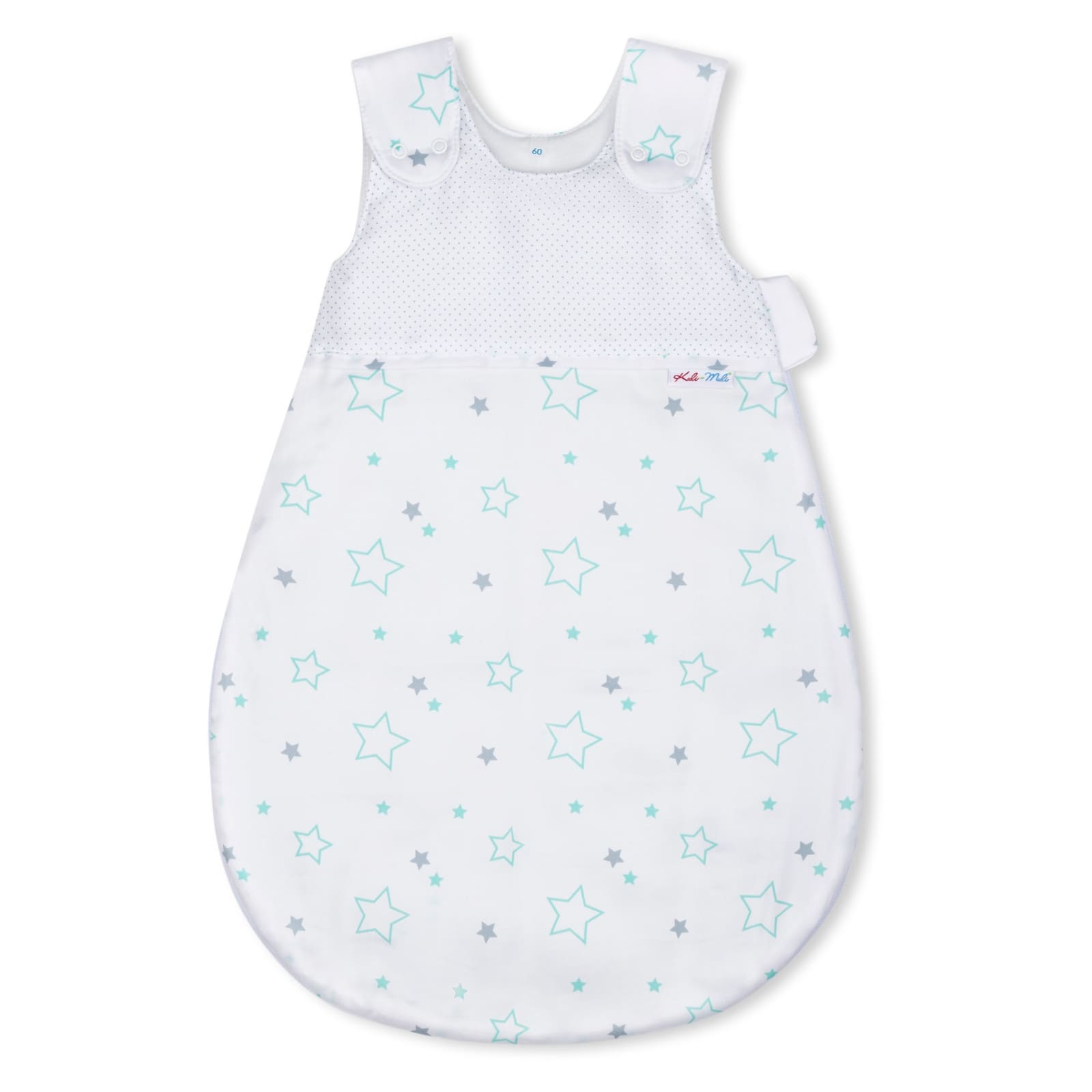 KULI-MULI Sommerschlafsack Lyocell 60 cm Sterne türkis